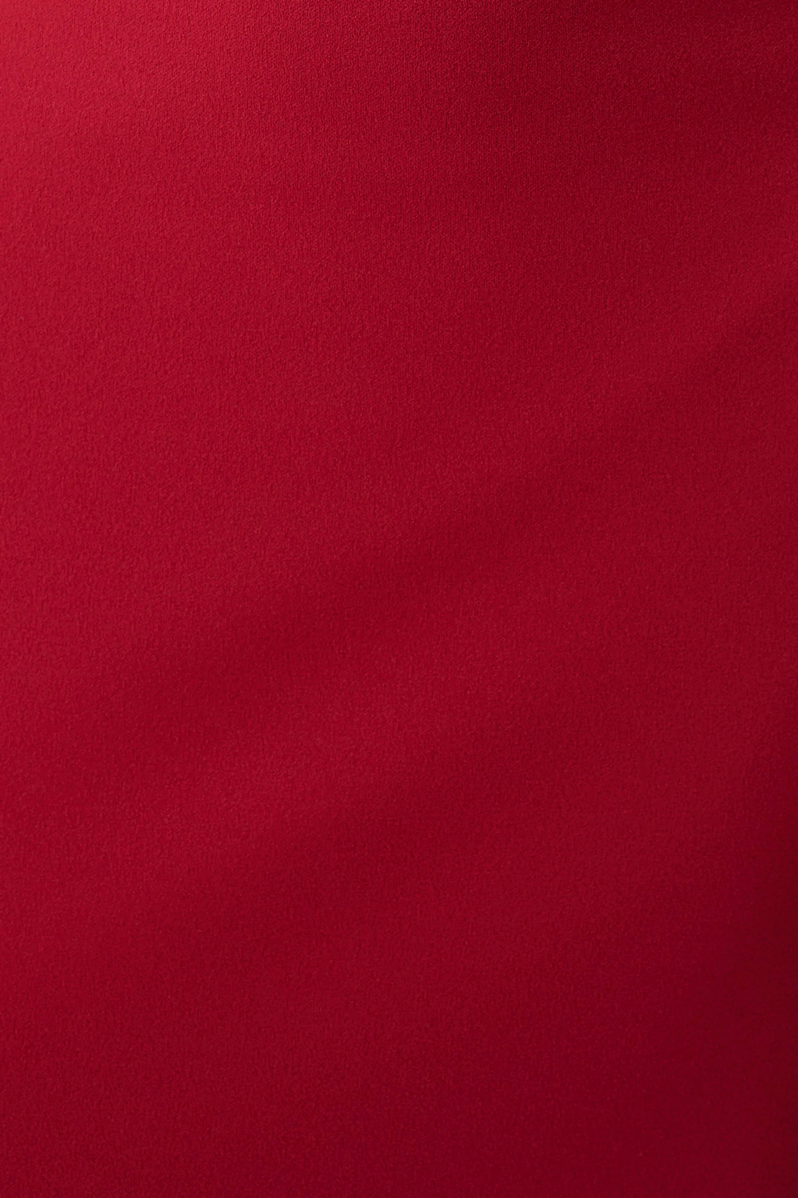 Allyra Scoop Stretch Crepe Midi Dress - Red - Image 8