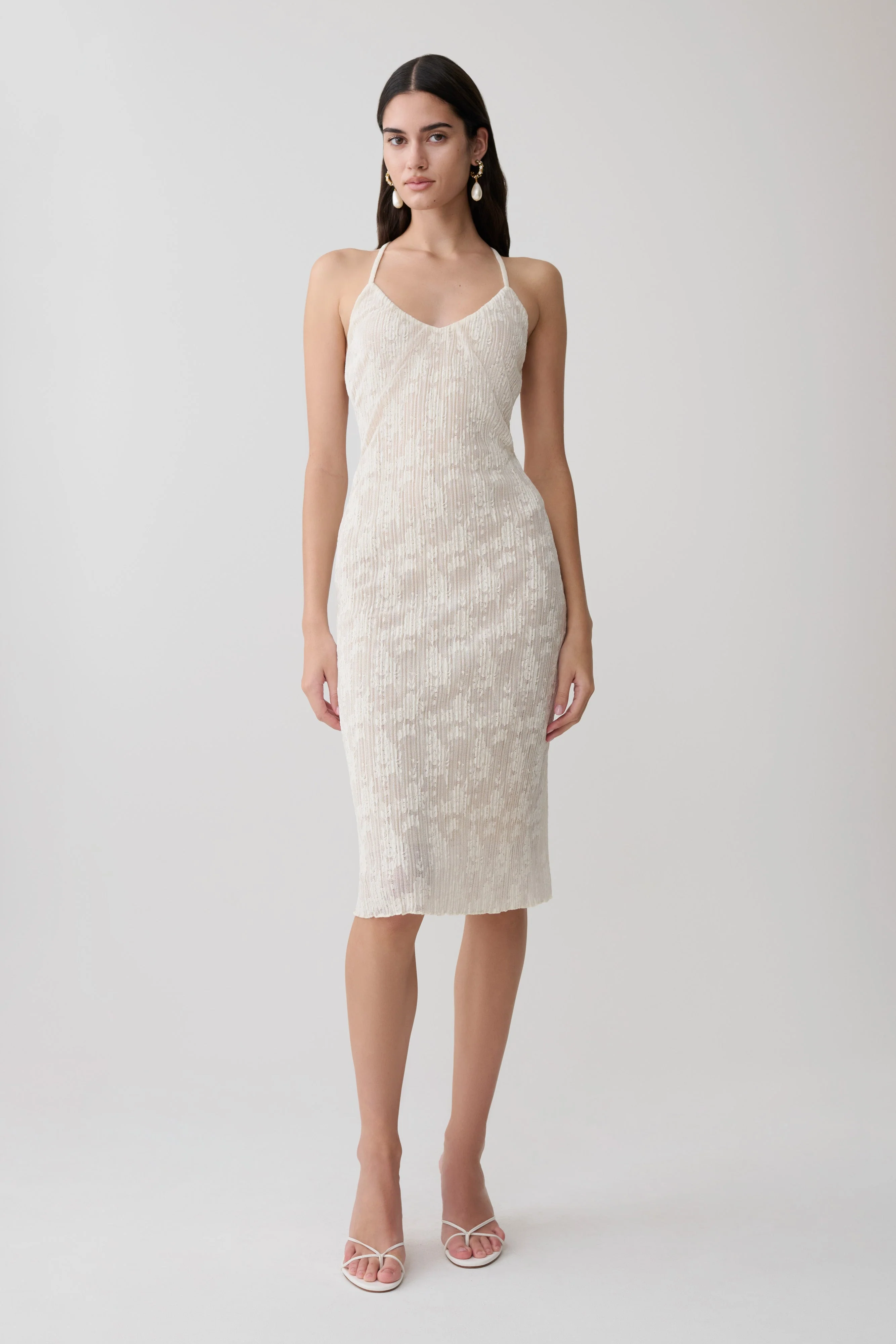 Ambrose Lace Midi Dress - Ivory - Image 5