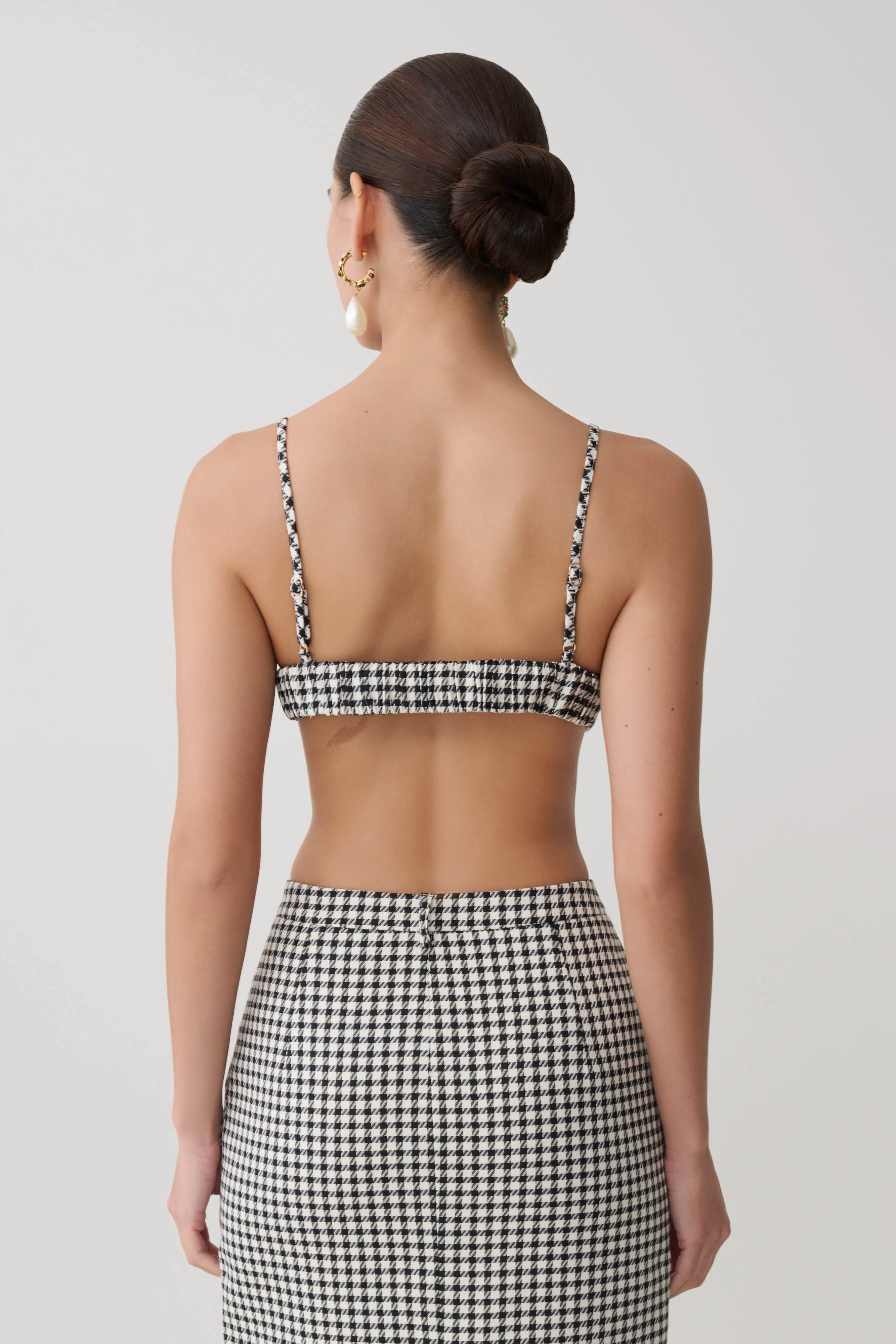 Amelie Tweed Bralette - Houndstooth - Image 2