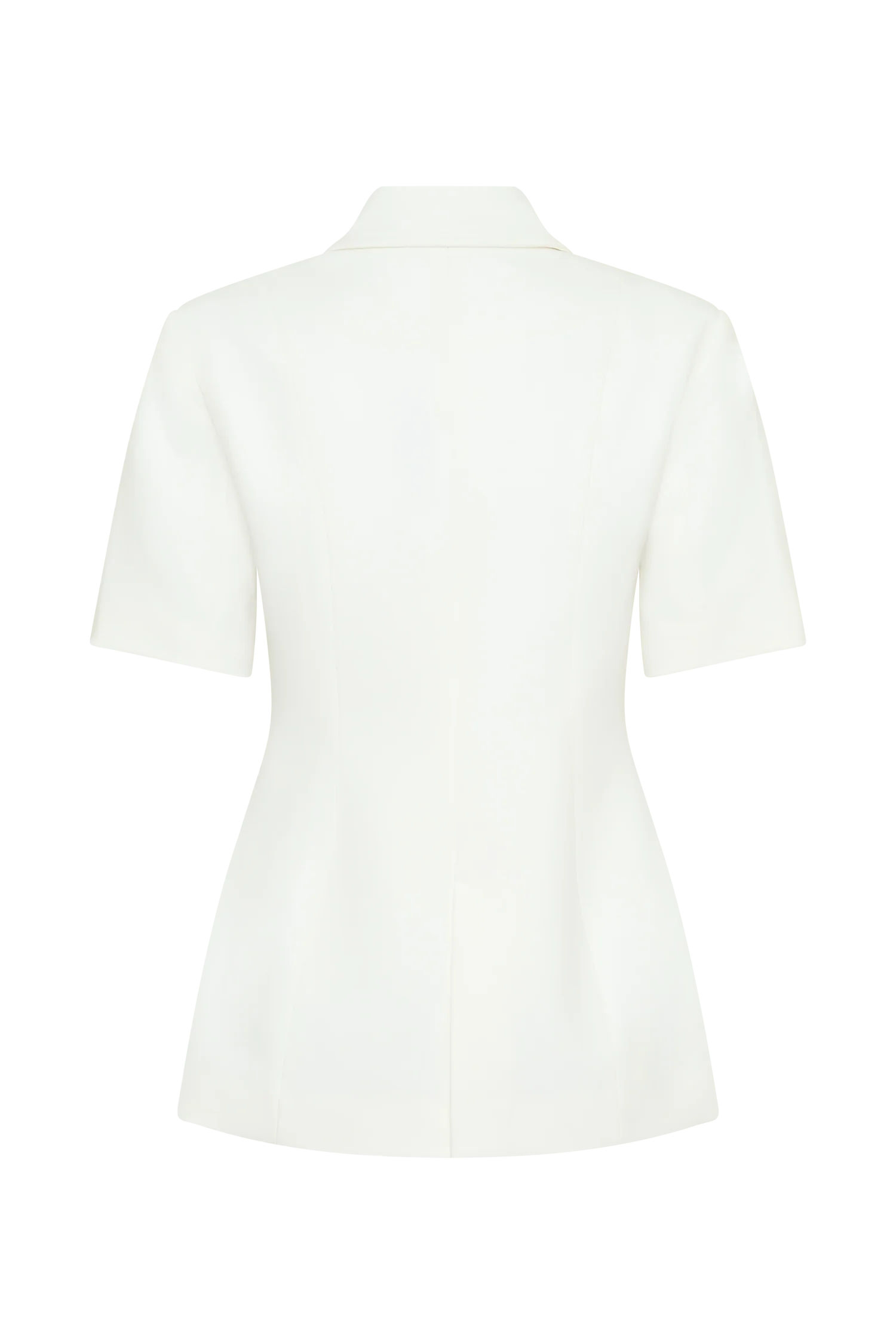 Ariella Button Up Short Sleeves Top - White - Image 8