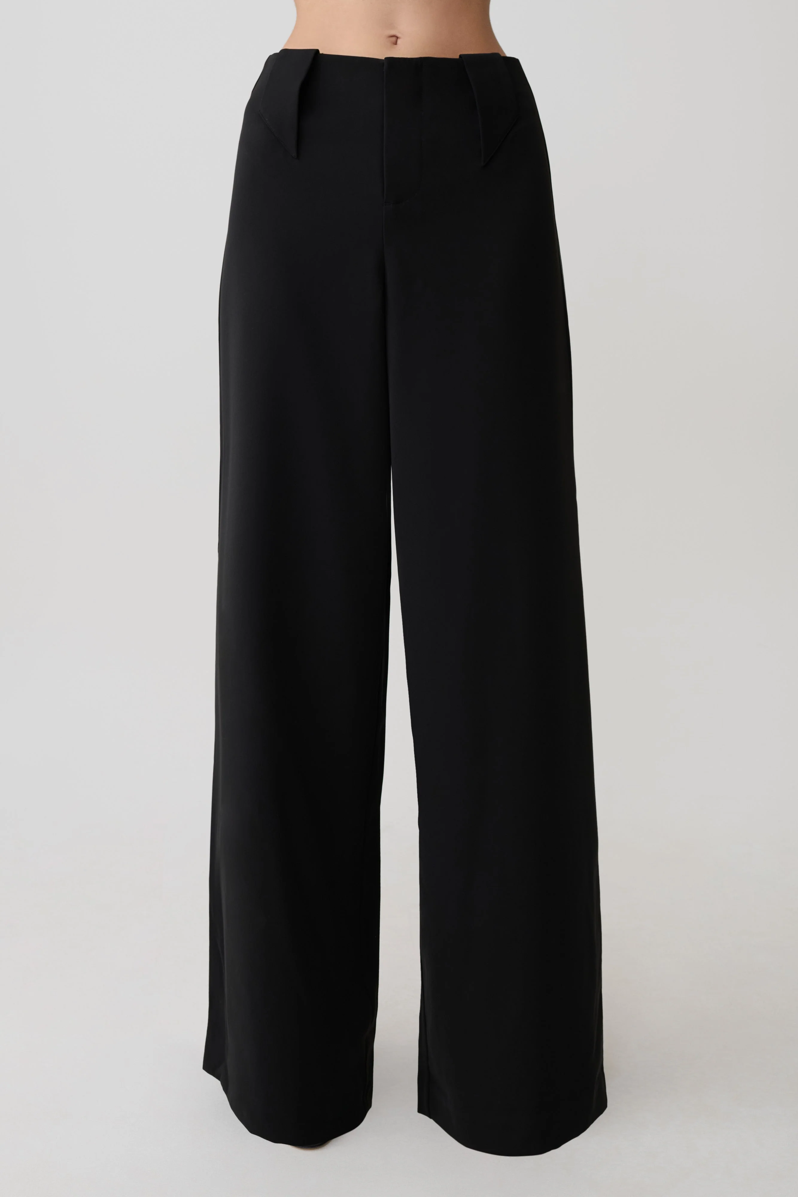 Arlo Wide Leg Suiting Trouser - Black - Image 6
