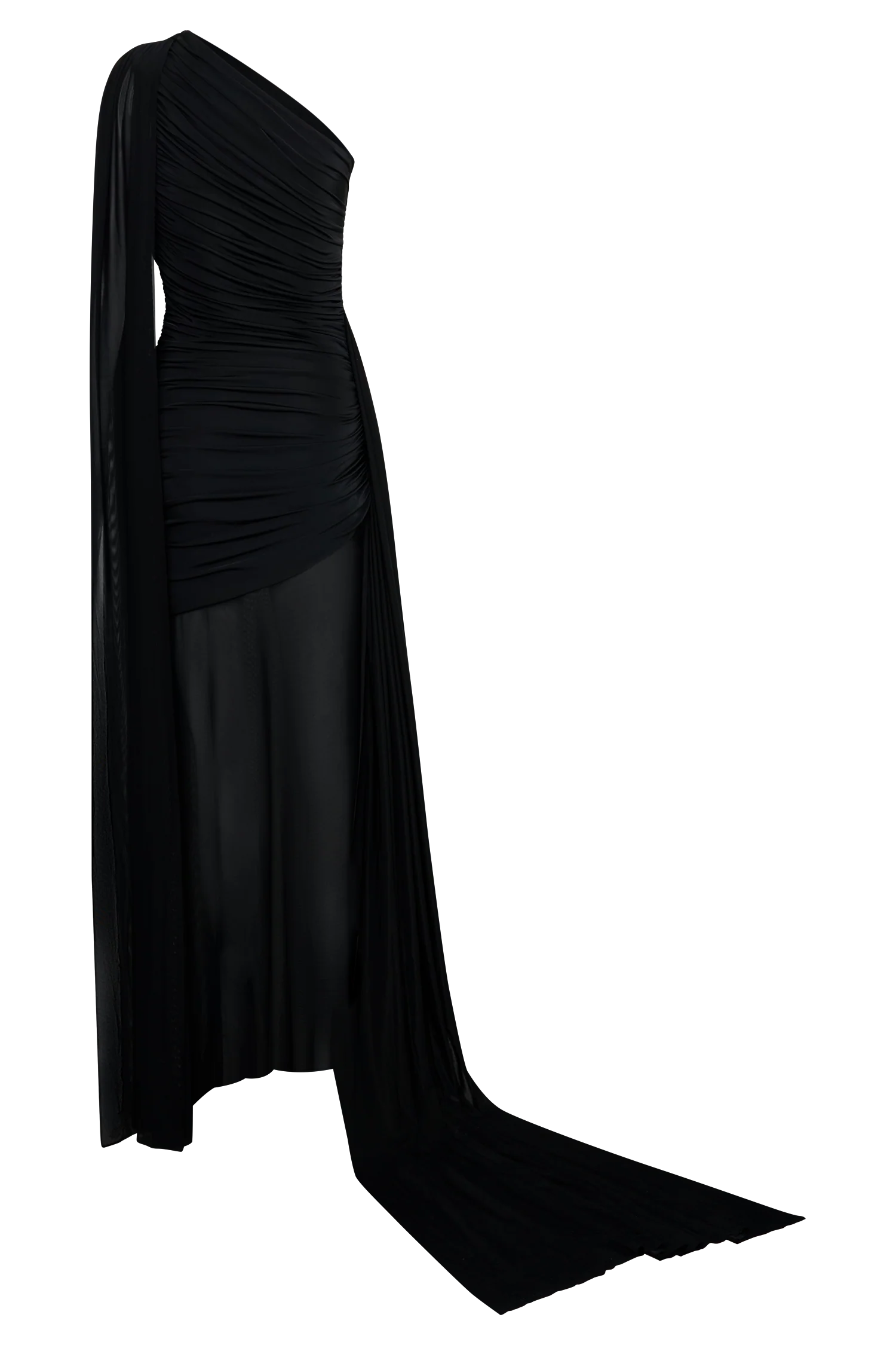 Asher Slinky One Shoulder Maxi Dress - Black - Image 8