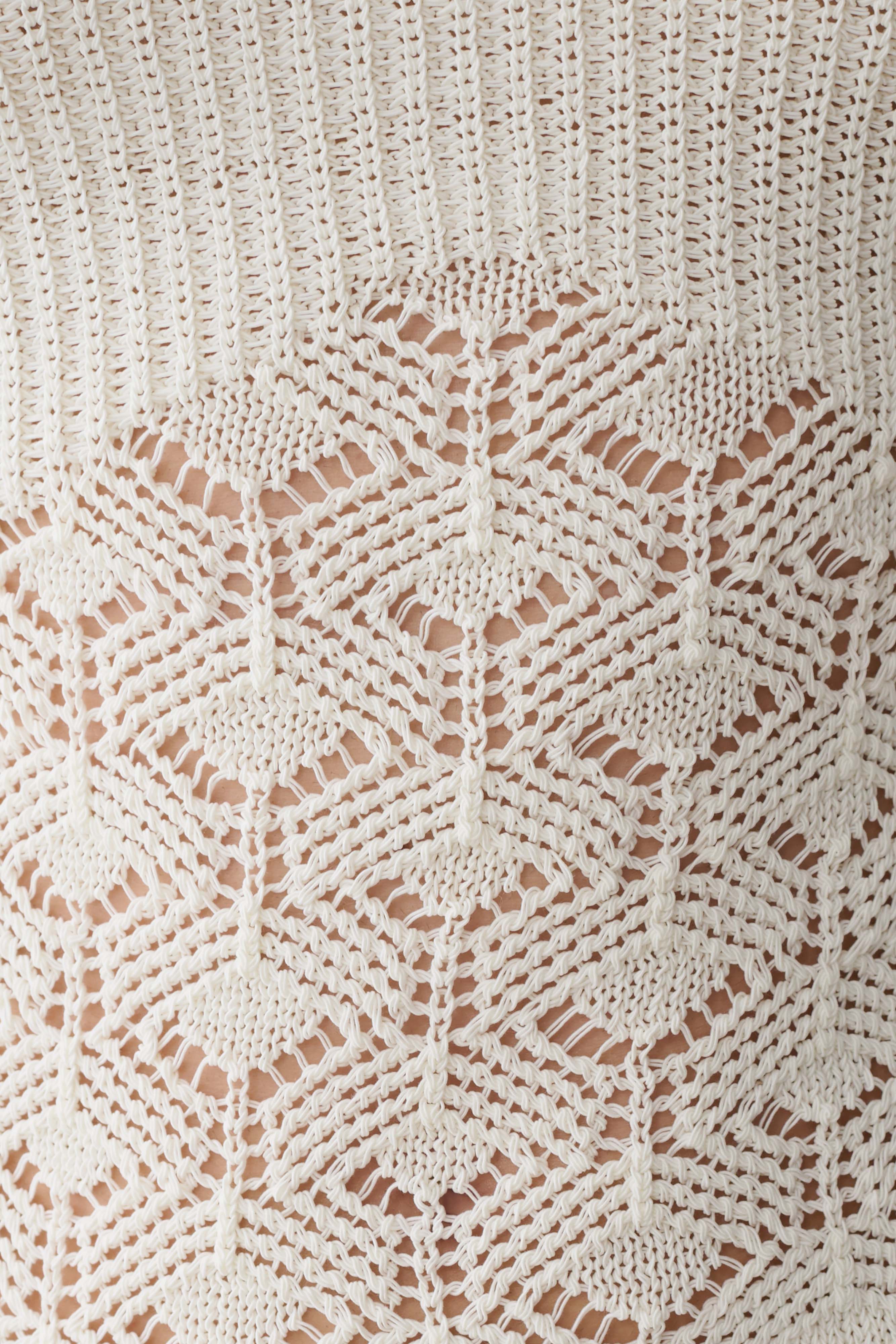 Atlantis Crochet Knit Top - White - Image 9