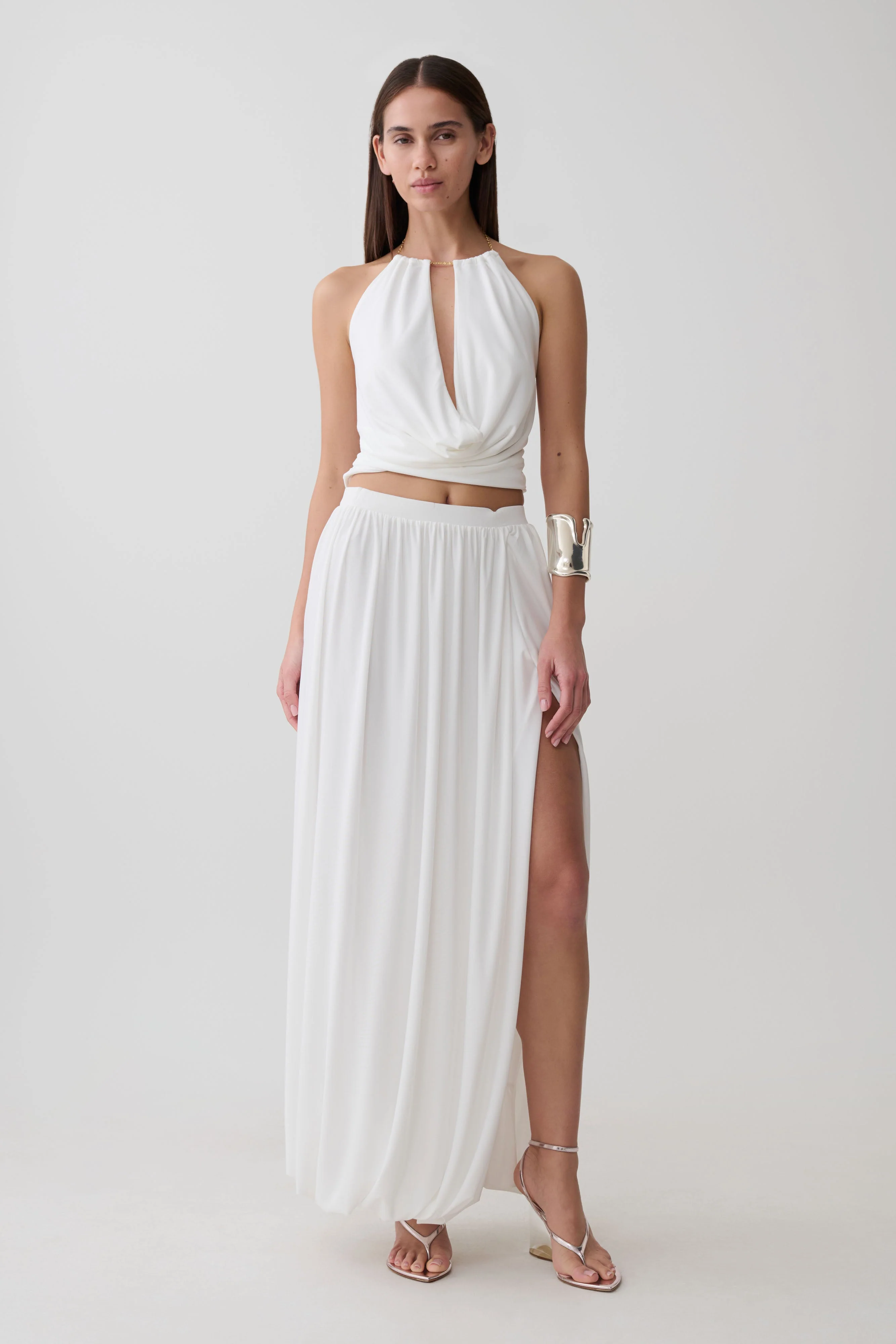 Banks Halter Neck Top With Hardware - White - Image 6