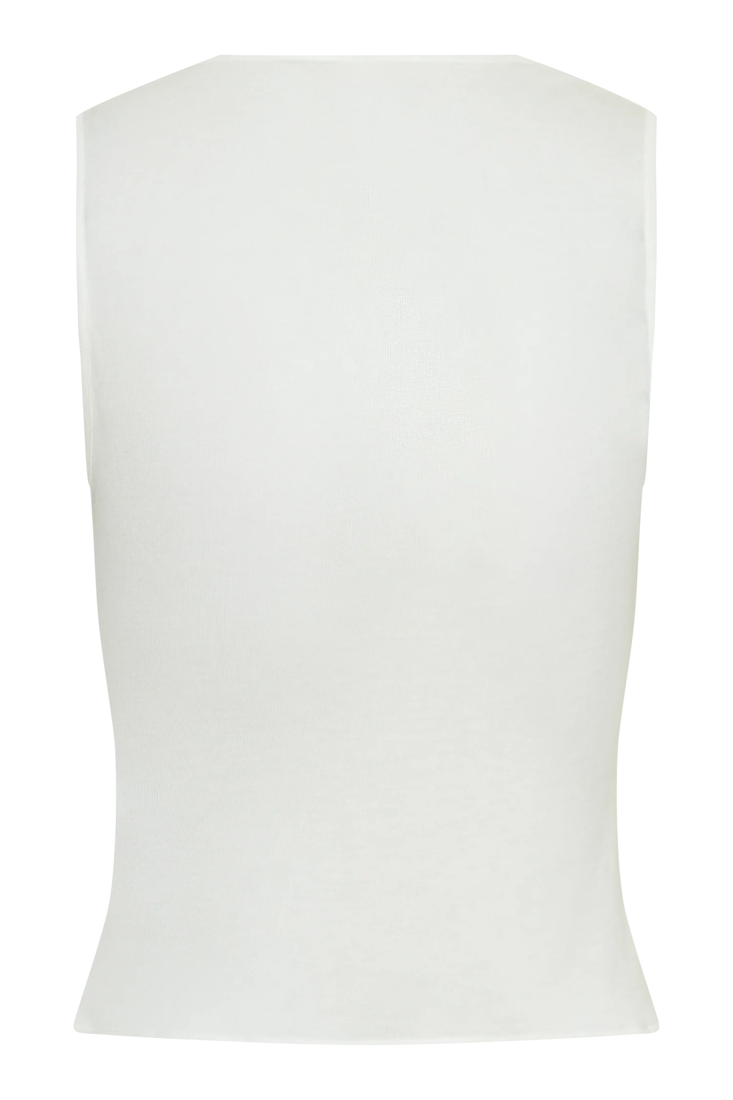 Ciaran Sleeveless Sheer Top - Ivory - Image 10