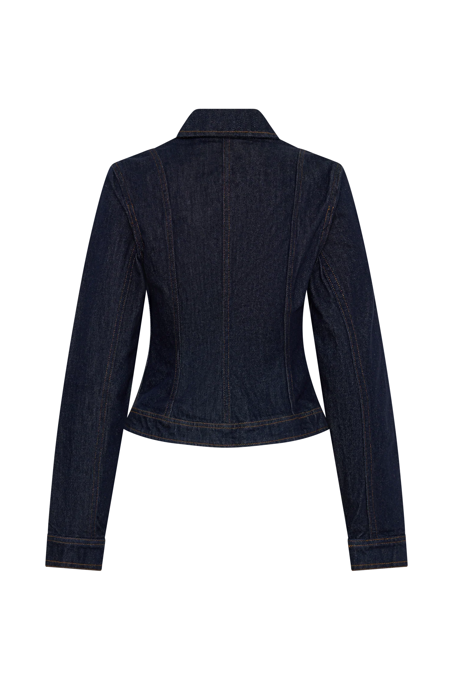 Cierra Cinched Jacket Top - Washed Indigo Blue - Image 8