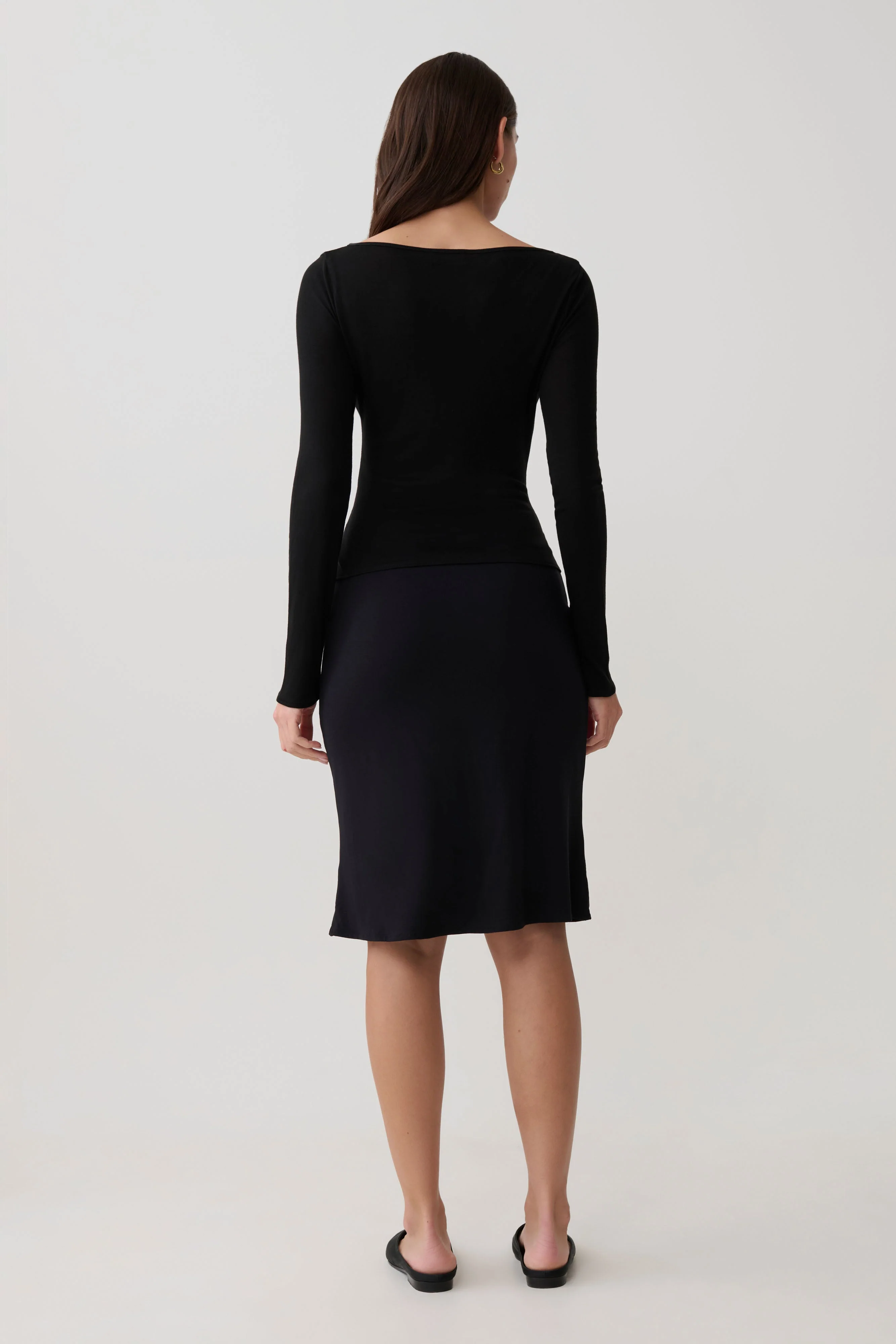 Coraline Long Sleeve Sheer Top - Black - Image 5
