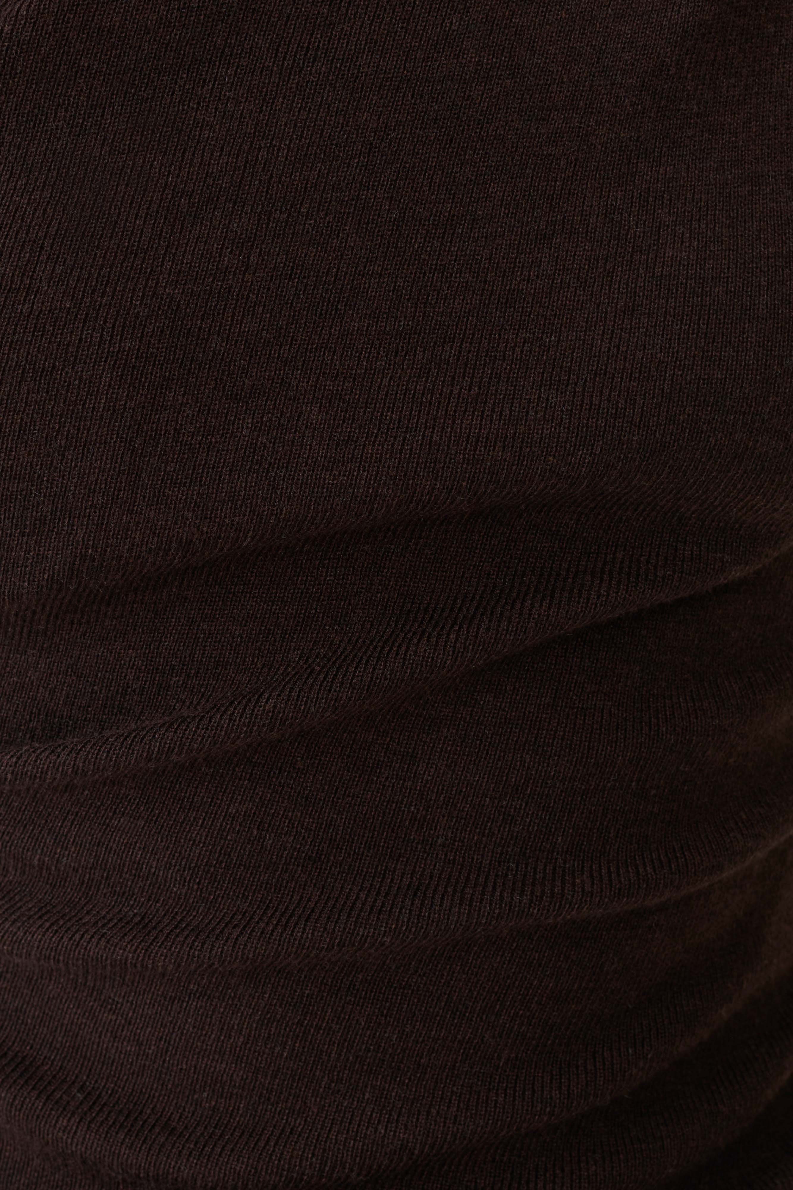 Culver Draped Twist Knit Top - Chocolate - Image 7