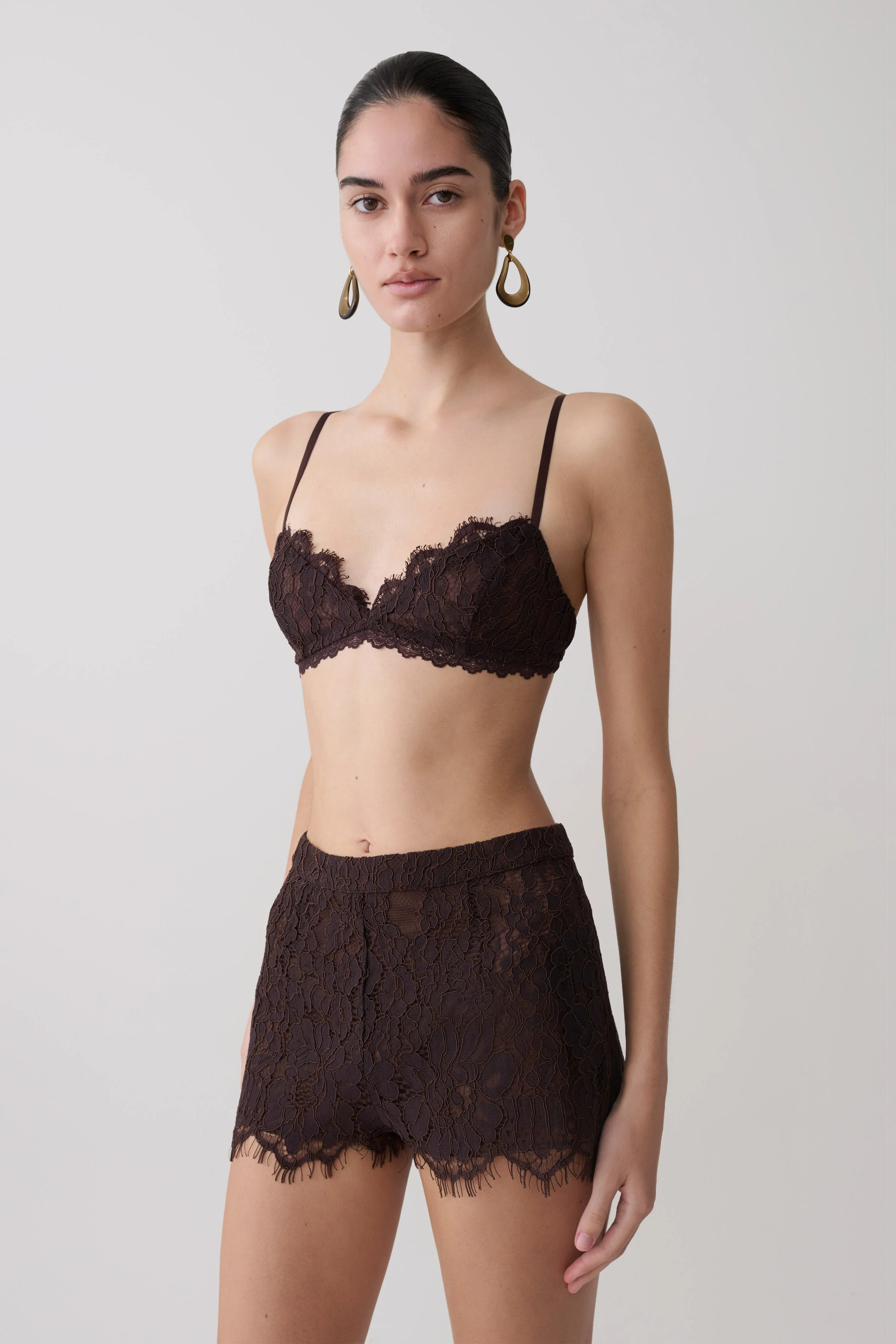 Gigi Lace Bralette - Dark Chocolate - Image 4