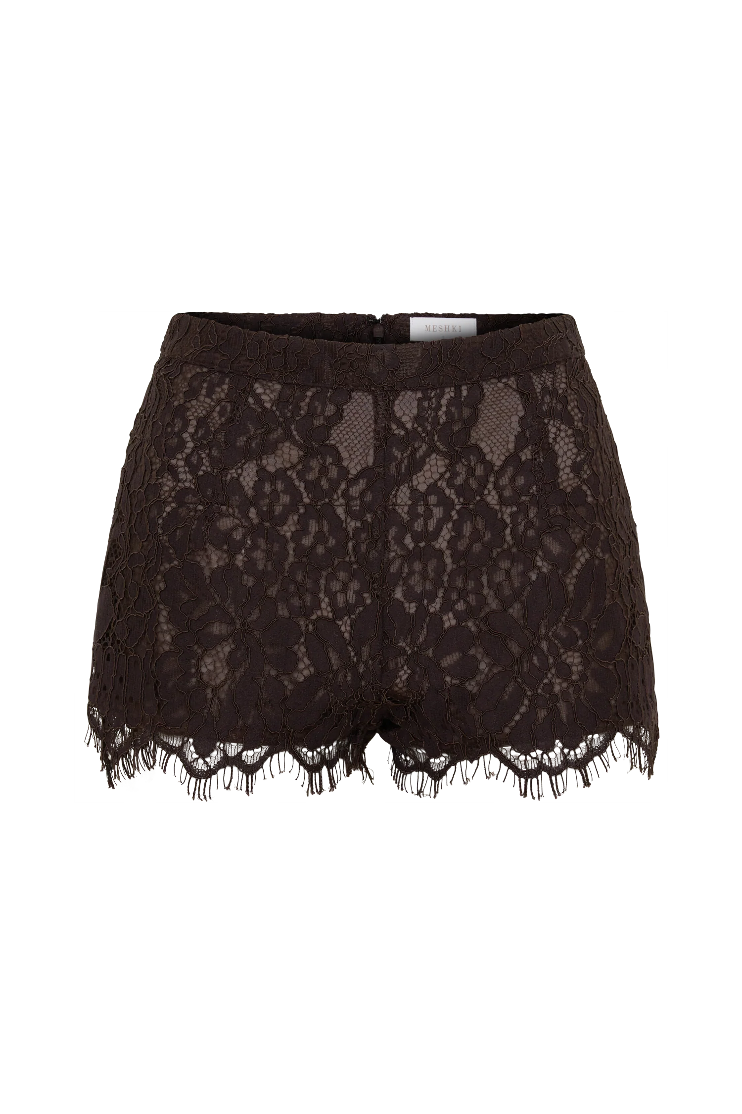 Gigi Lace Mini Shorts - Dark Chocolate - Image 11
