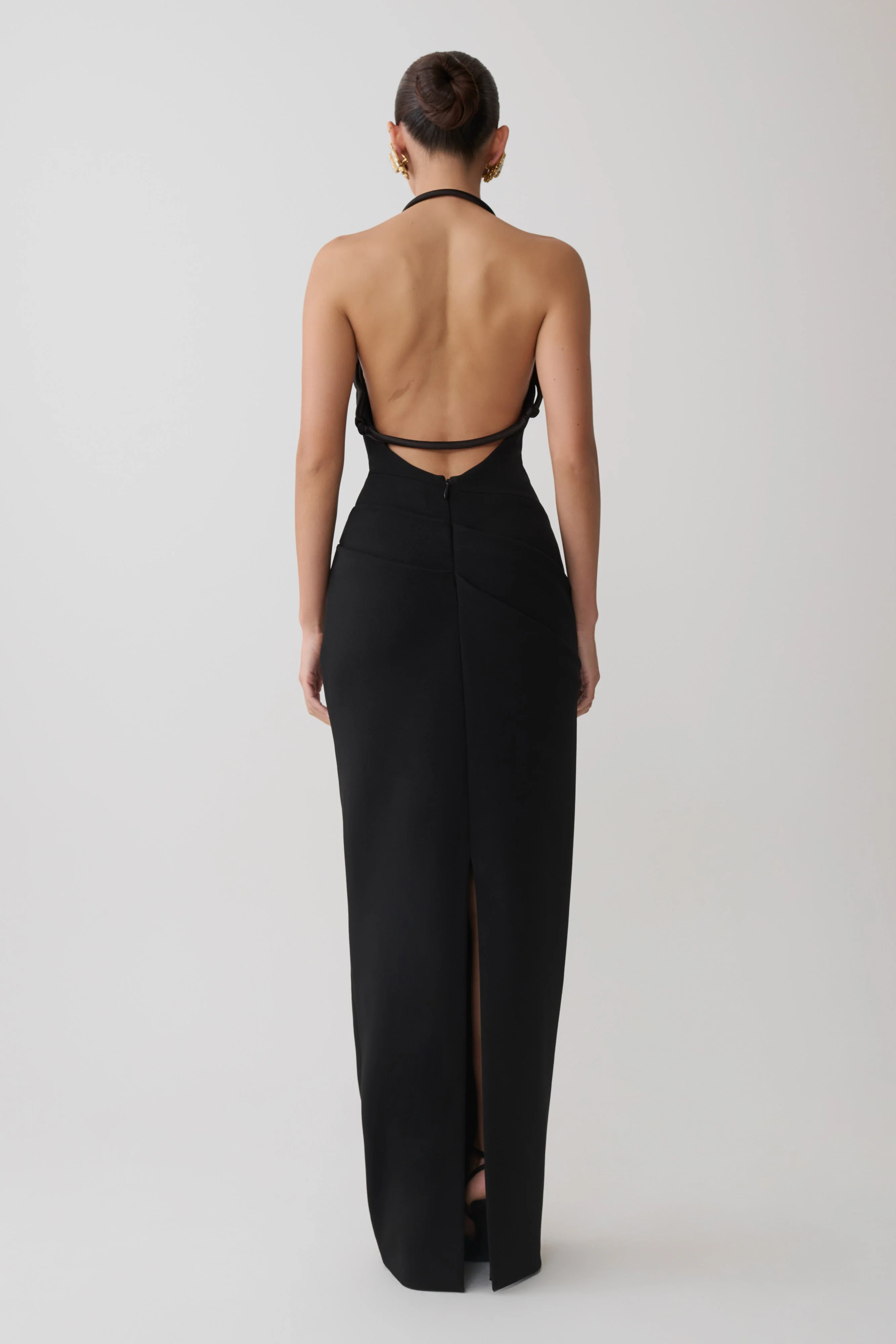 Gracie Halter Maxi Dress - Black - Image 2
