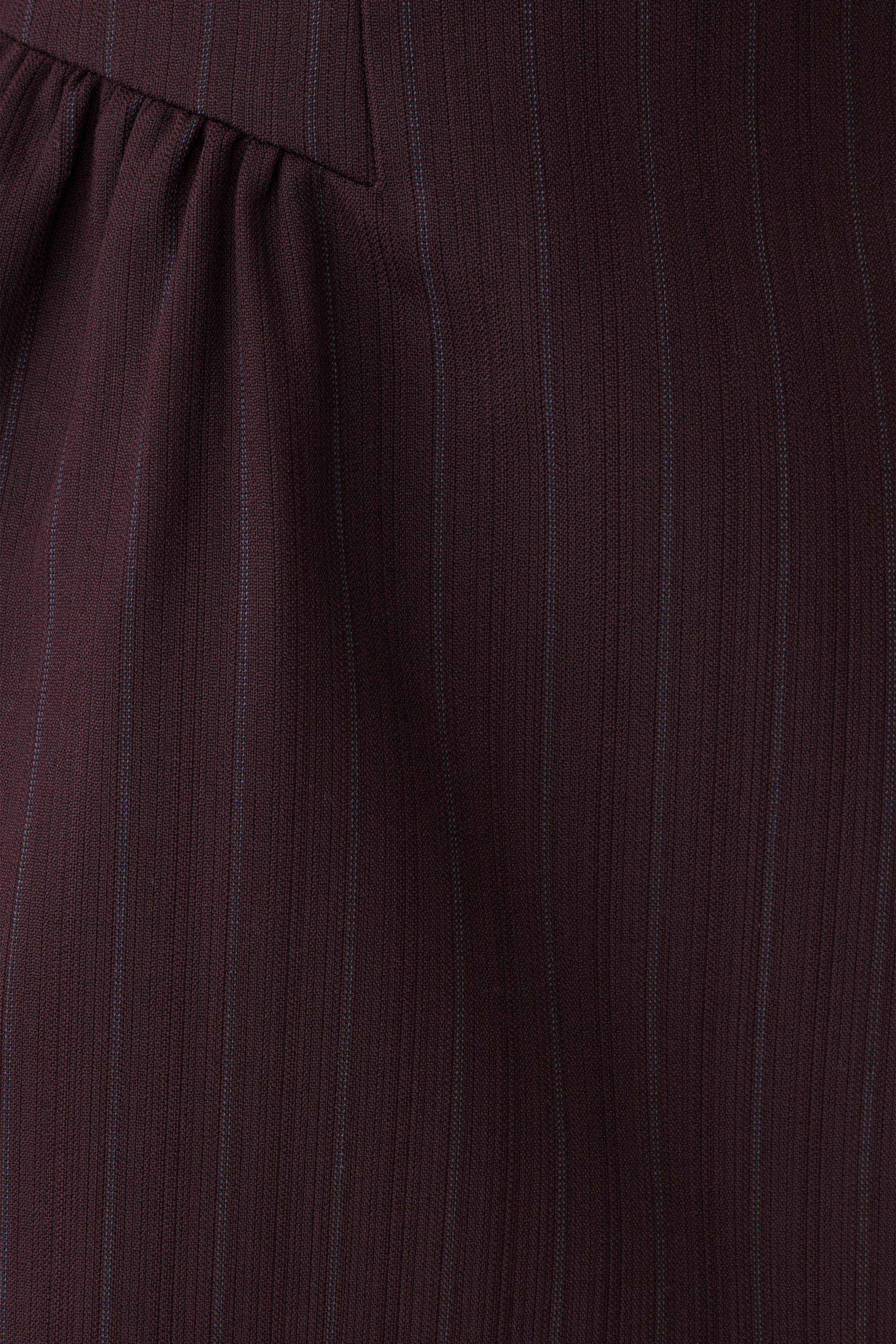 Hallie Boat Neck Mini Dress - Plum Pinstripe - Image 10