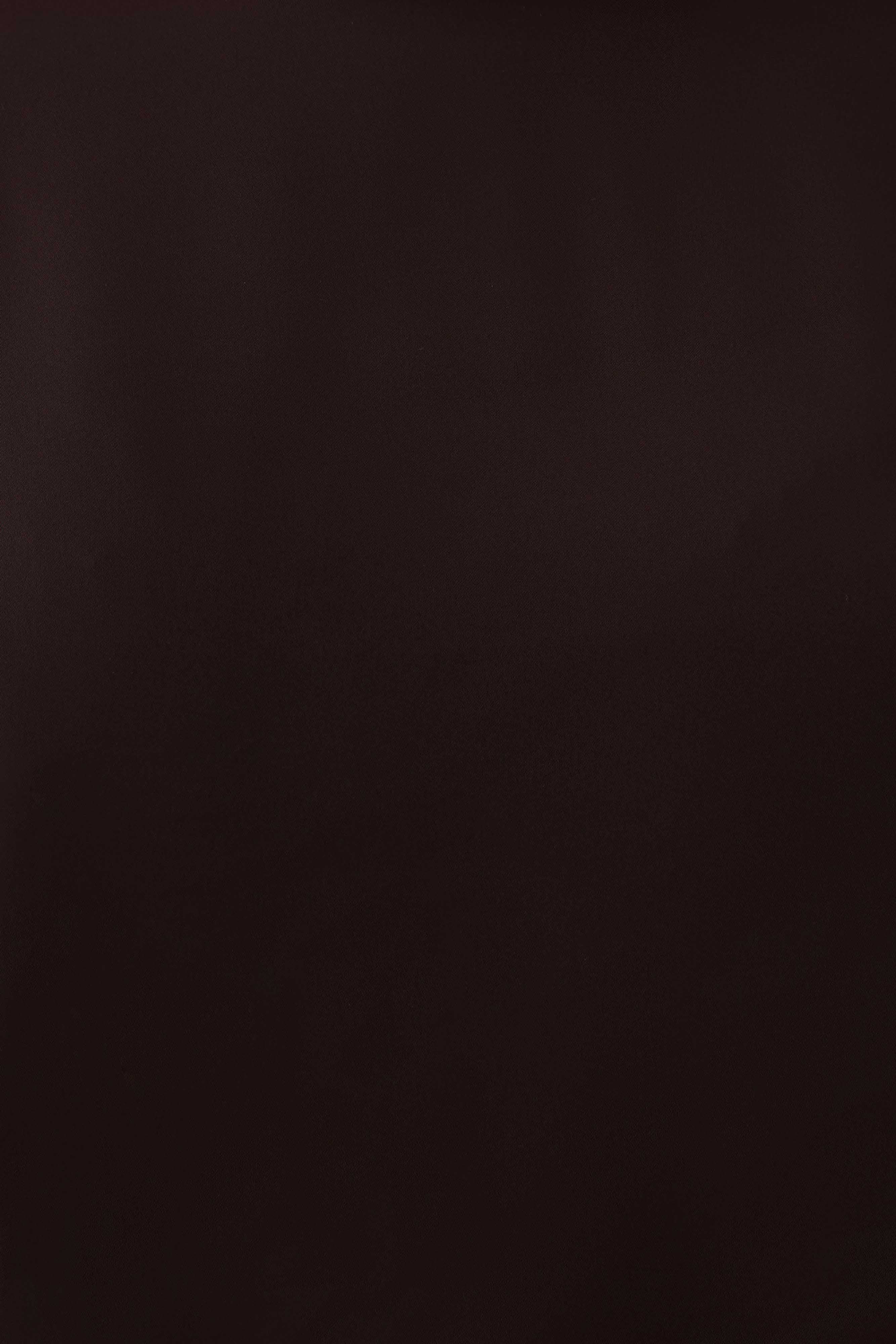 Harlyn Shoulder Pad Short Sleeve Satin Top - Dark Chocolate - Image 9
