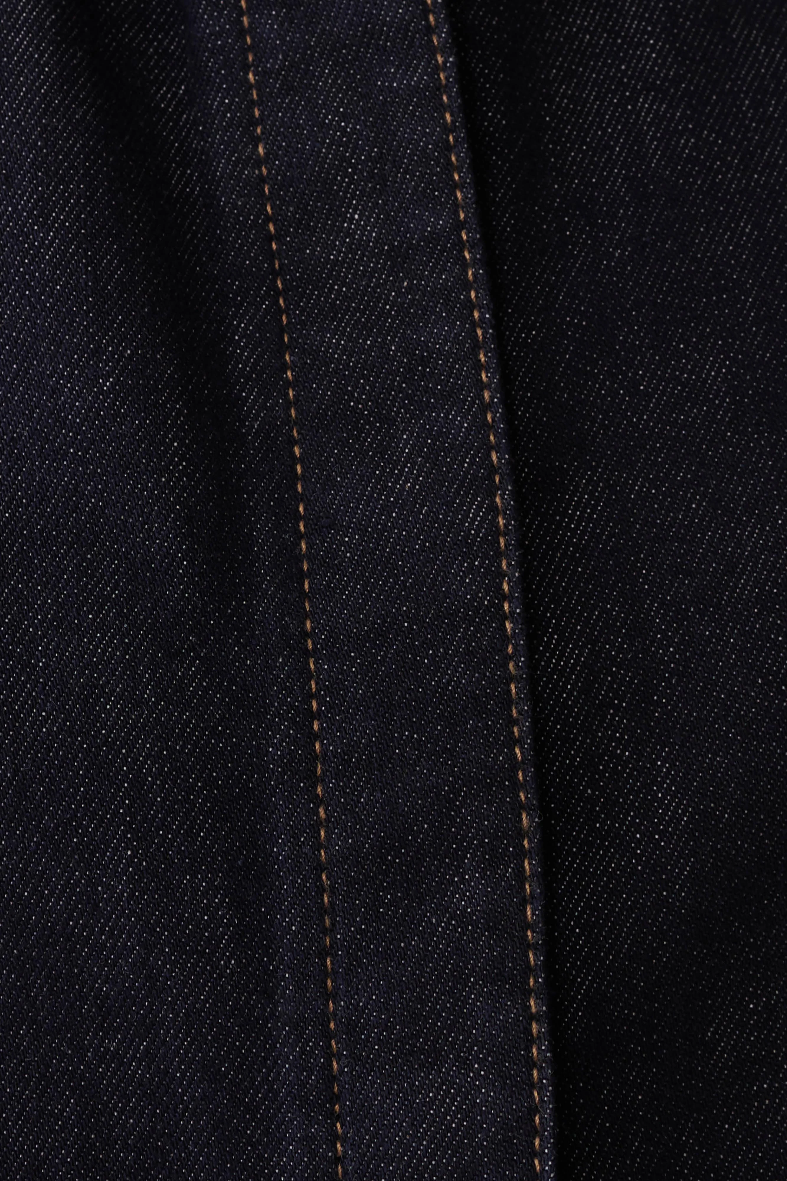 Jeremy Collared Denim Longline Top - Washed Indigo Blue - Image 7