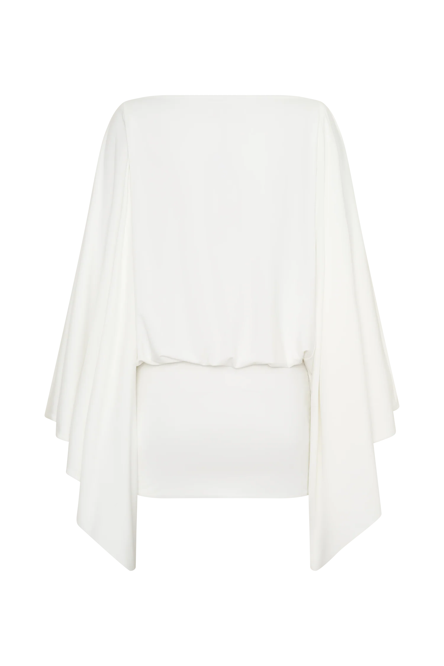 Jessy Draped Mini Dress - Ivory - Image 8
