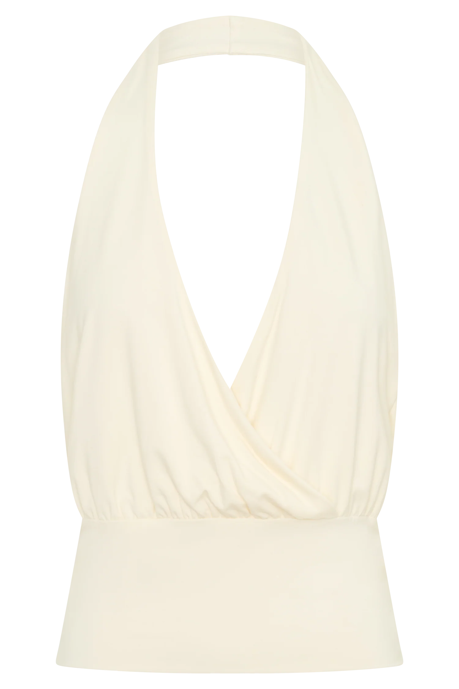 Jina Draped Halter Top - Ivory - Image 9