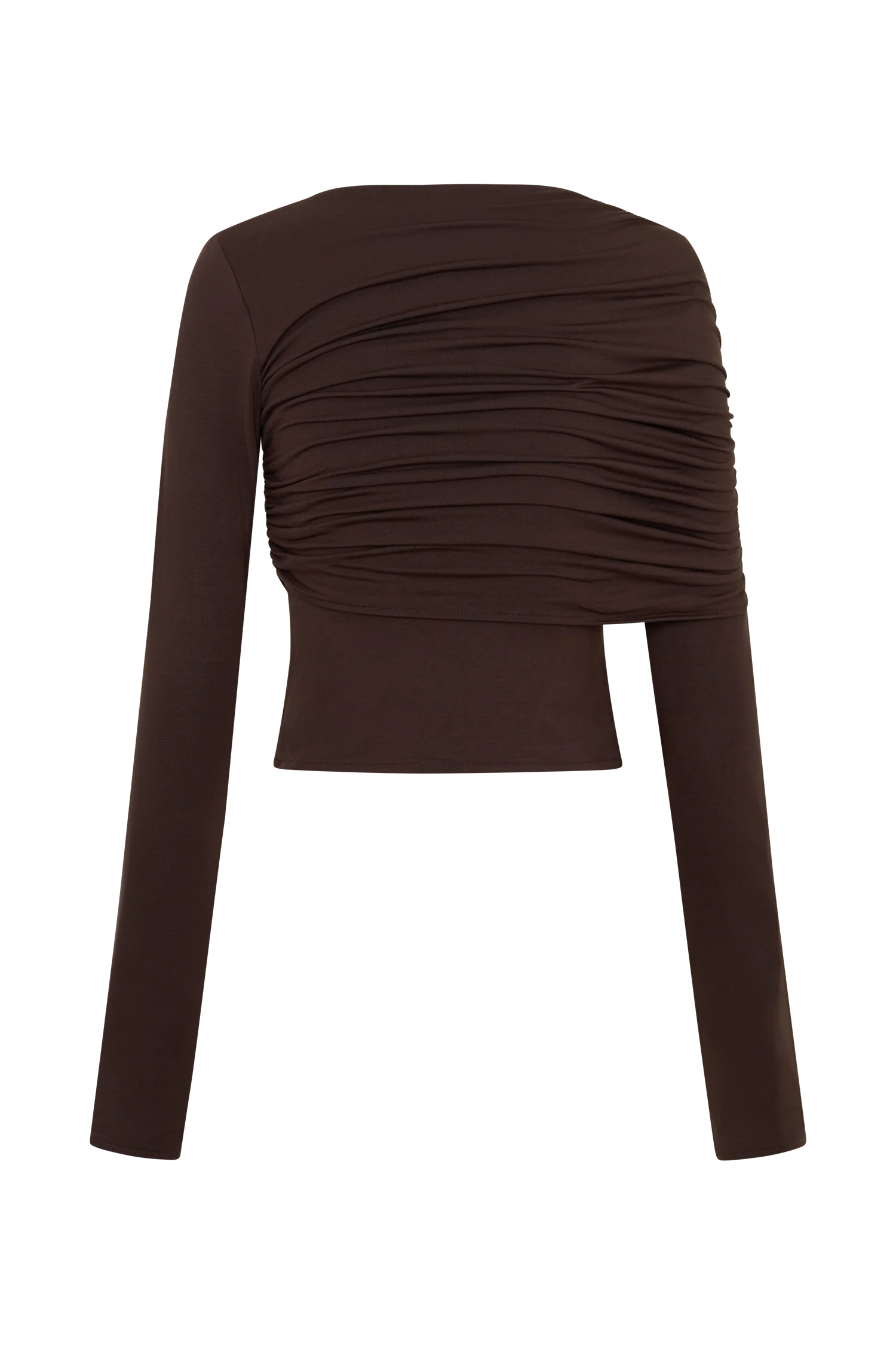 Keaton Modal Long Sleeve Overlay Top - Espresso - Image 8