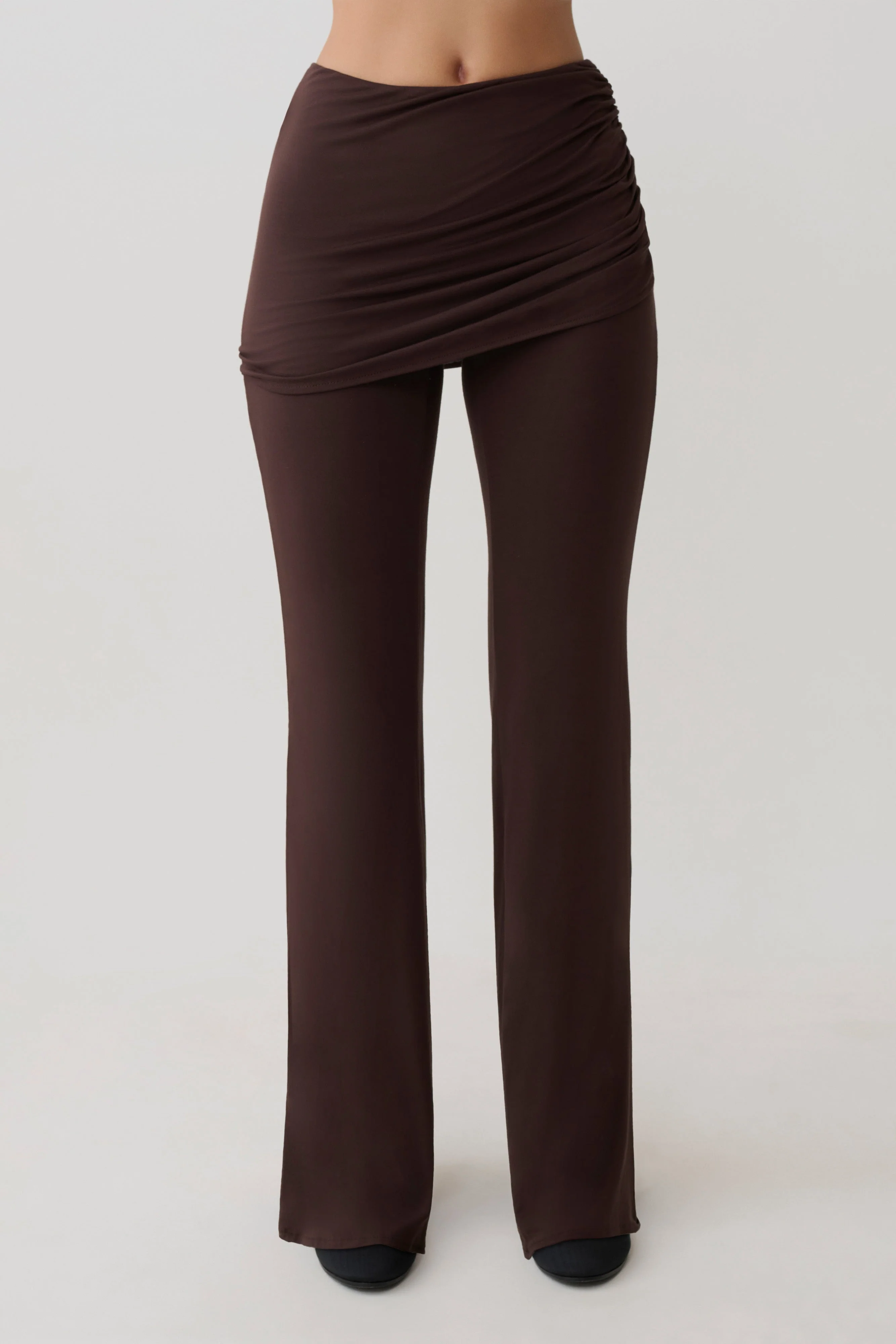 Keaton Modal Straight Leg Overlay Pant - Espresso - Image 8