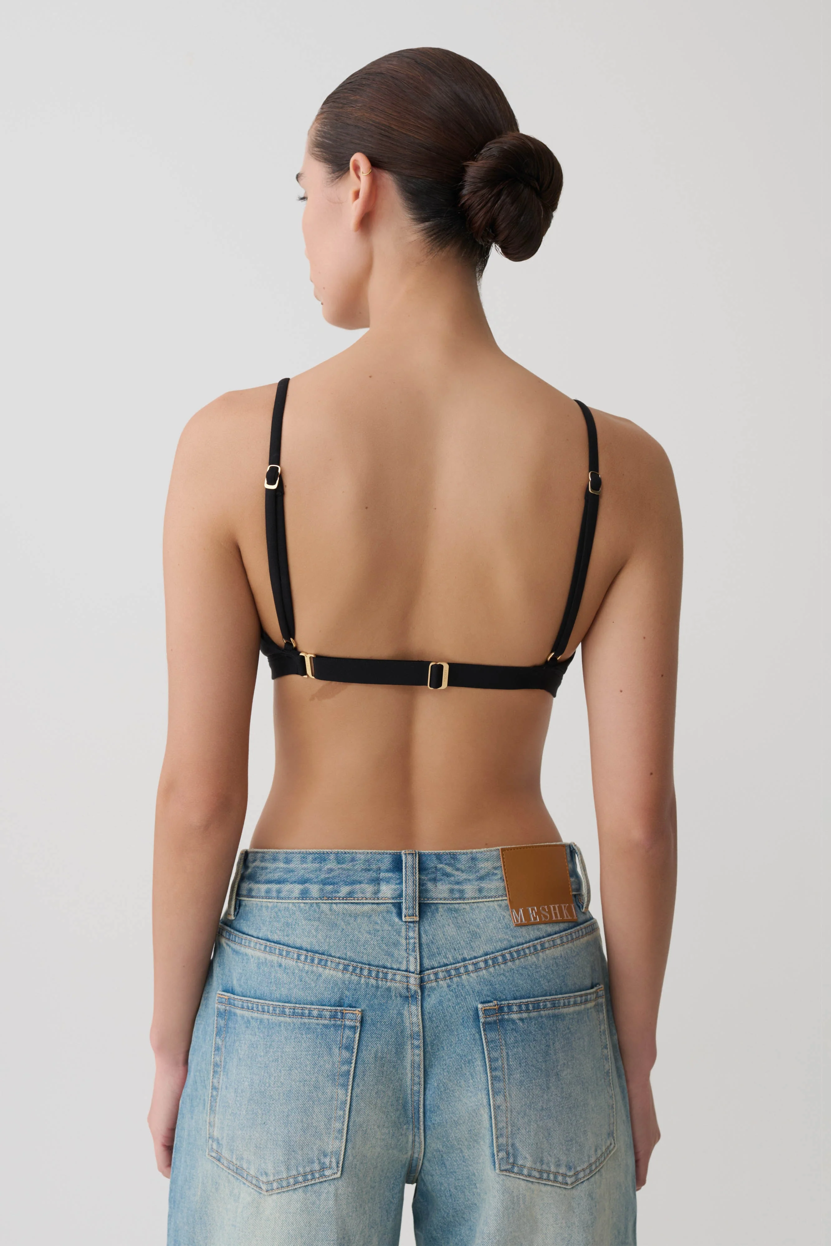 Kels Micro Triangle Bralette - Black - Image 2