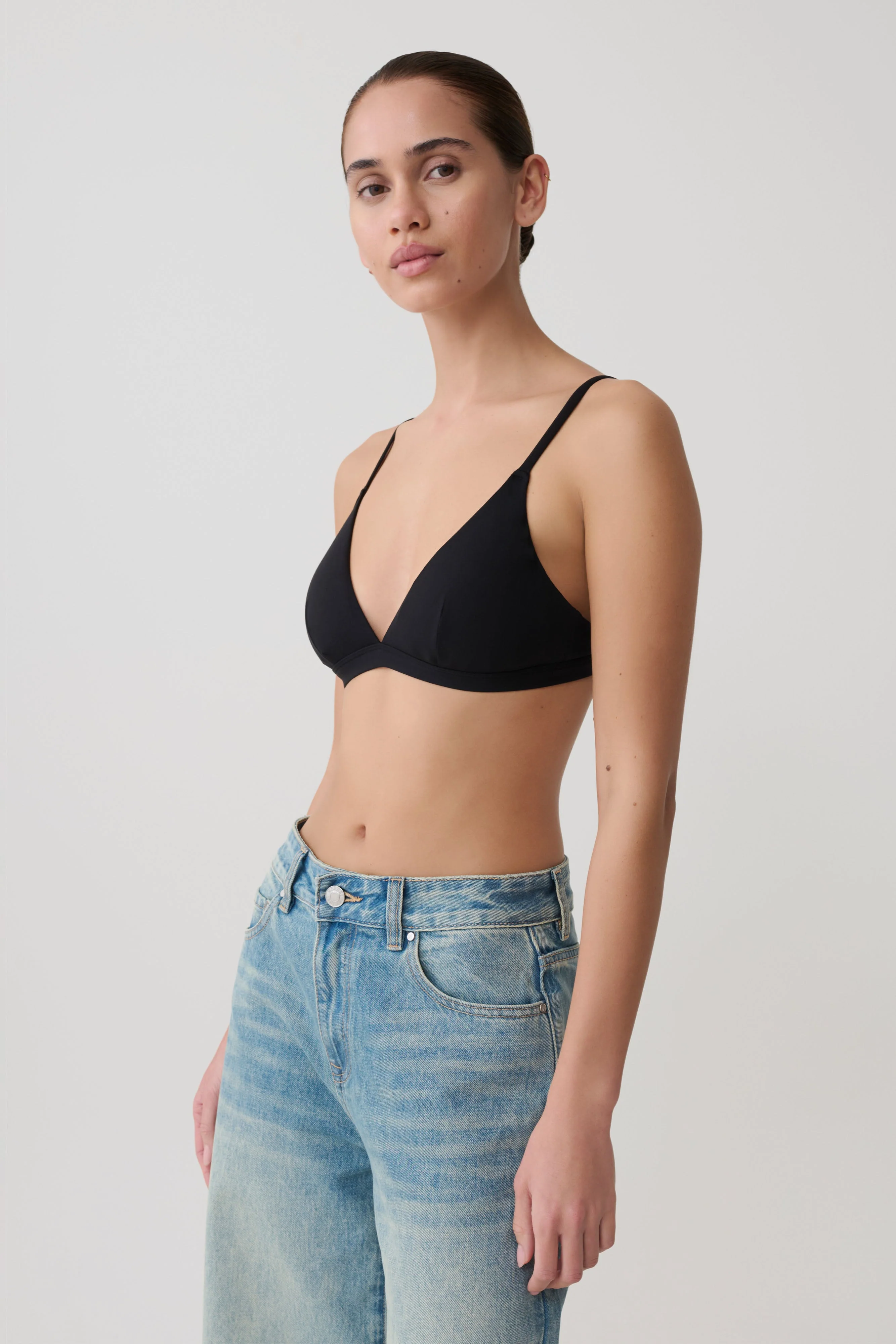 Kels Micro Triangle Bralette - Black - Image 4
