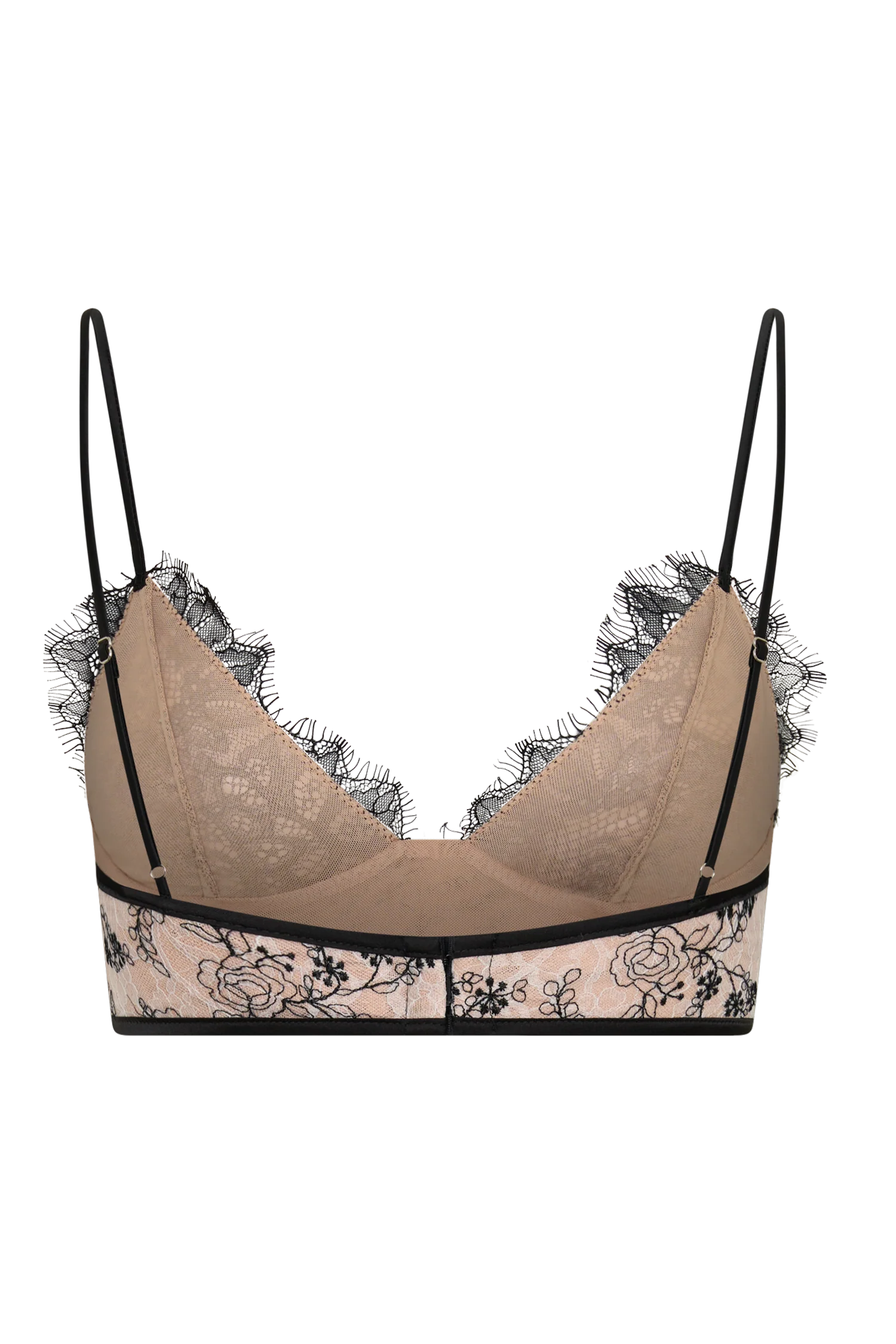 Kimberly Lace Sleeveless Crop Top - Nude Lace - Image 8