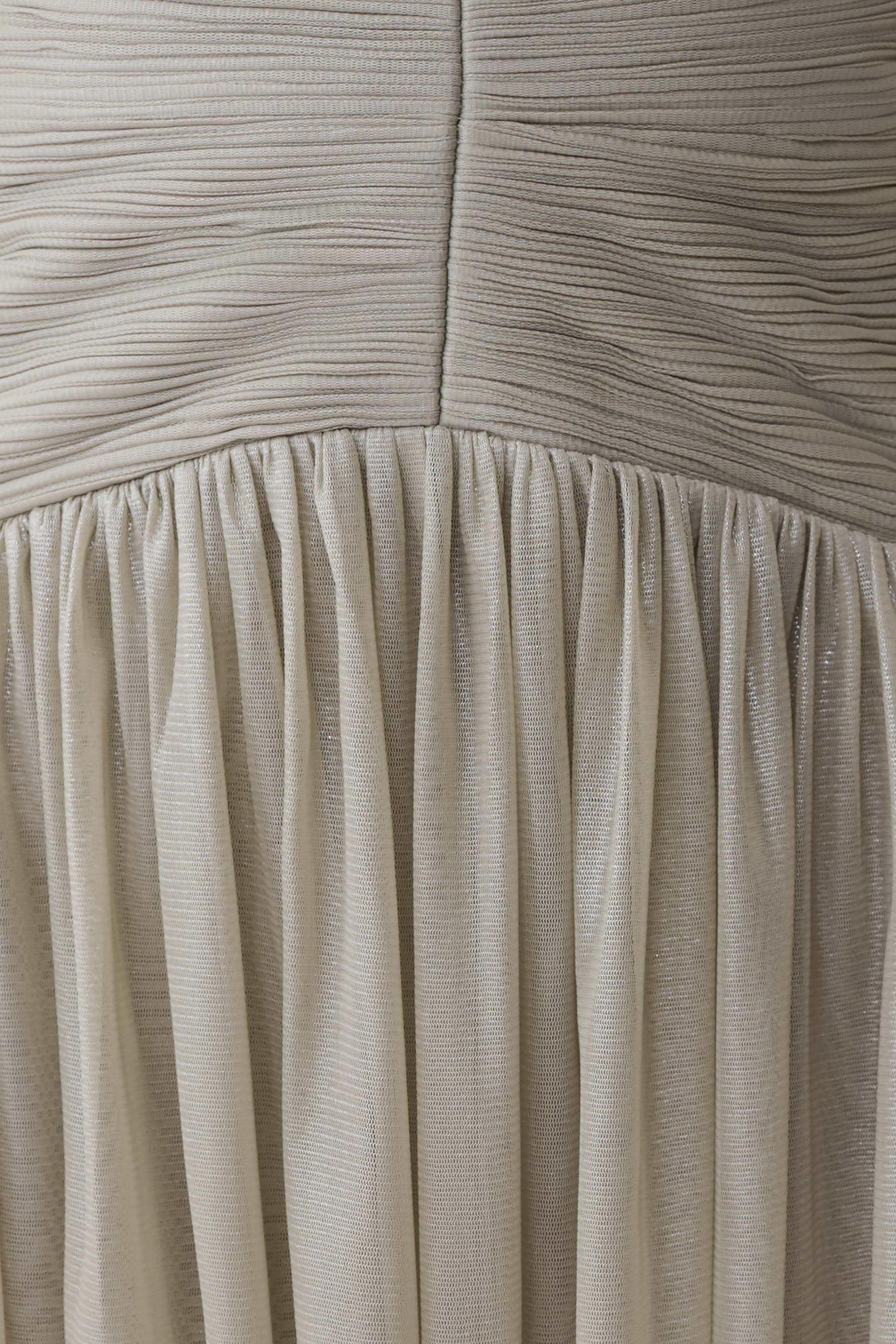 Lucille Halter Pleated Mini Dress - Silver - Image 7