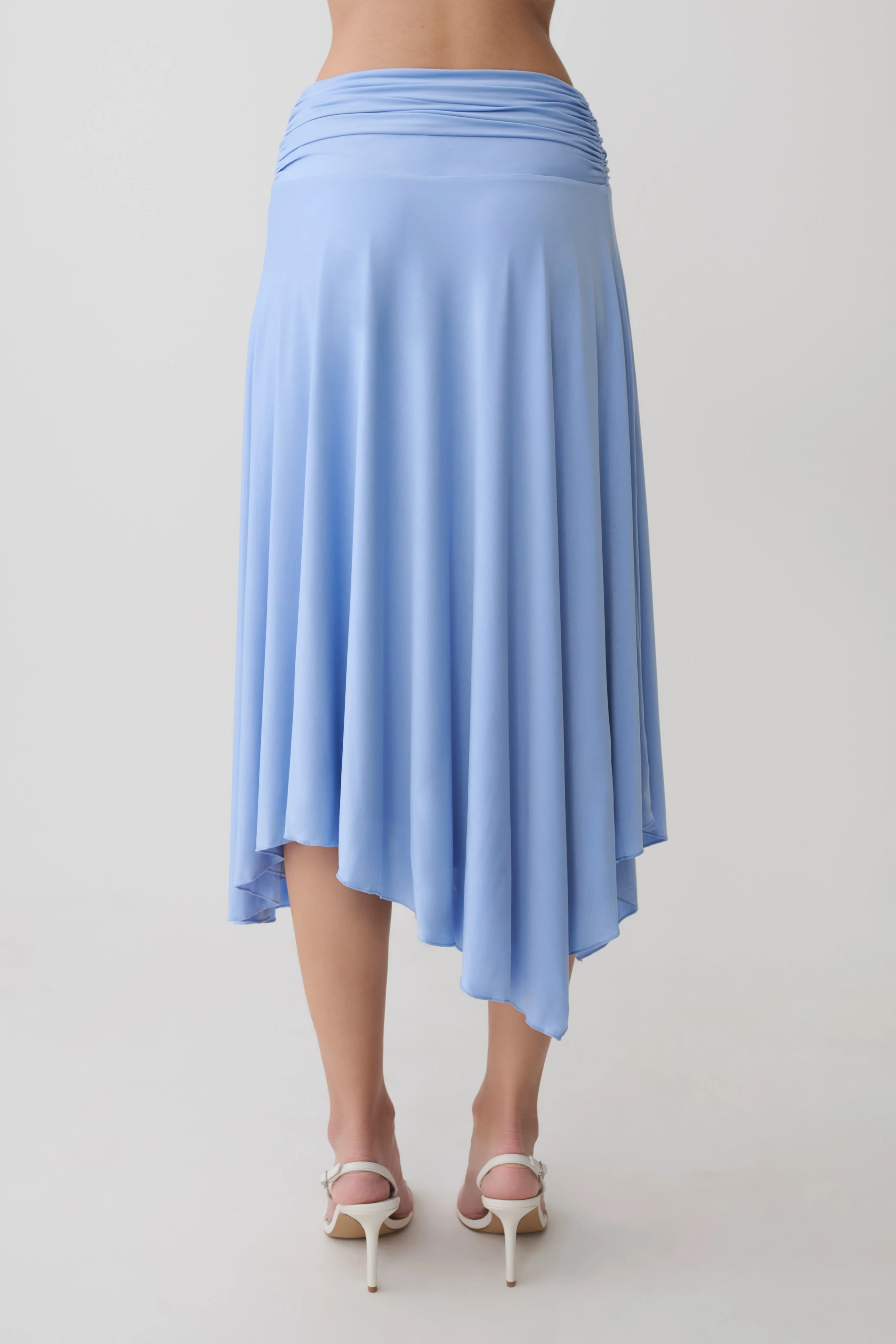 Luu Slinky Midi Skirt - Sea Blue - Image 7