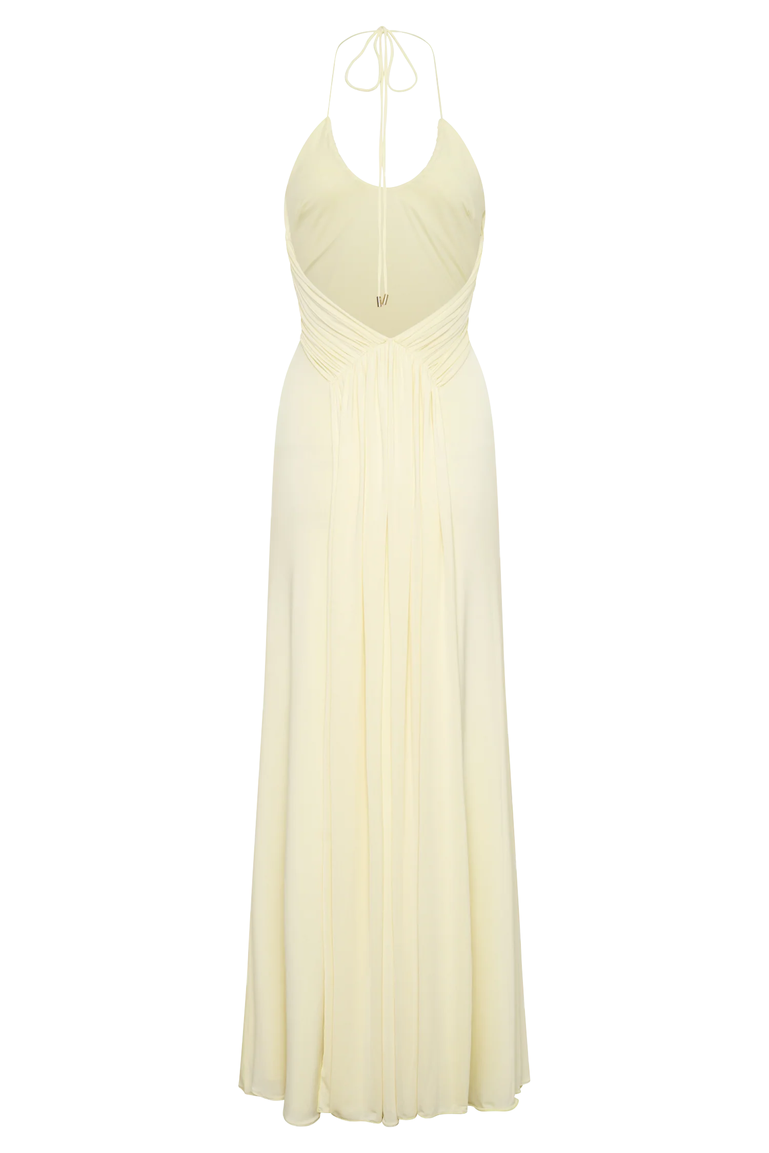 Maely Gathered Slinky Maxi Dress - Lemon - Image 10