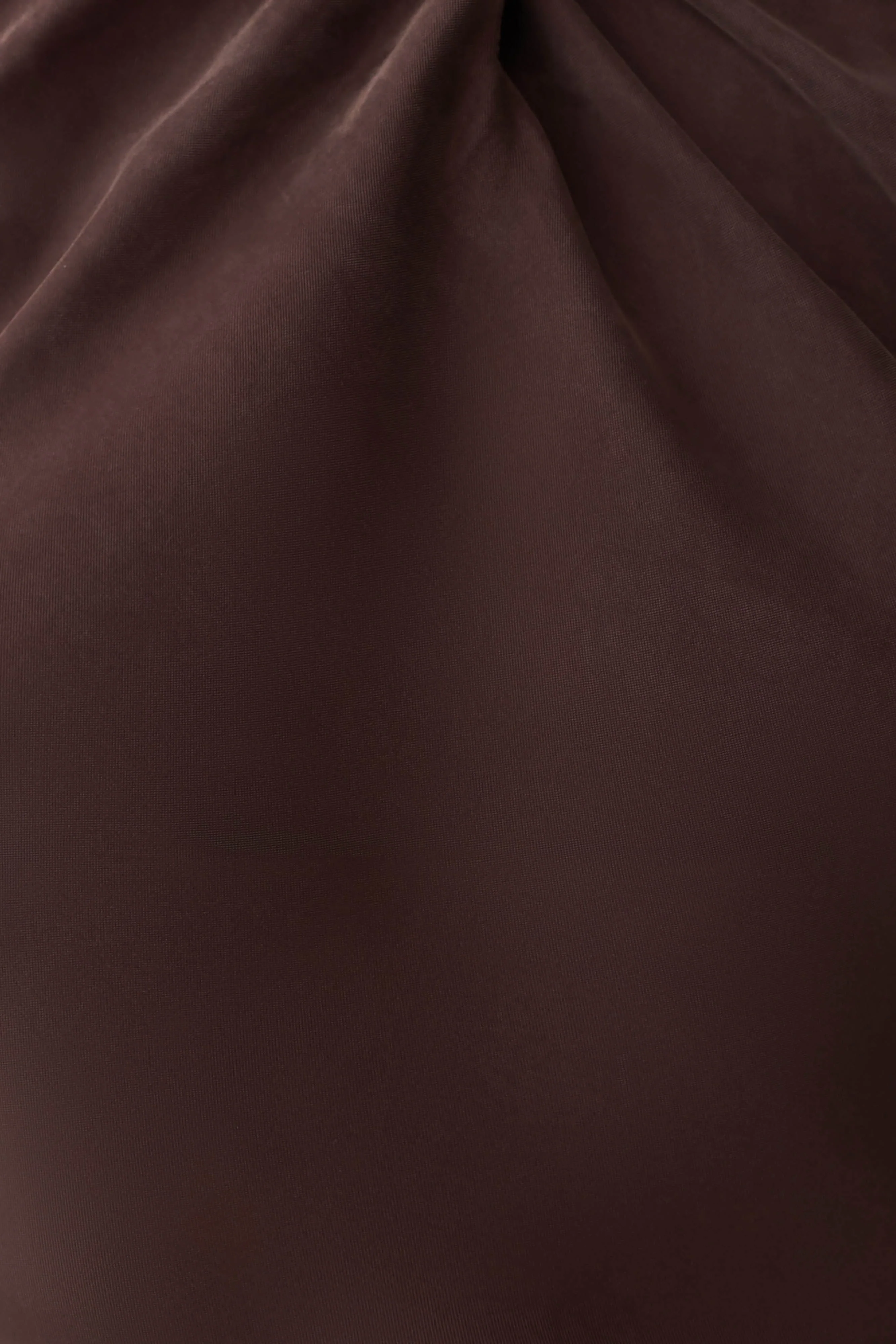 Maggie Cupro Halter Mini Dress - Dark Chocolate - Image 5