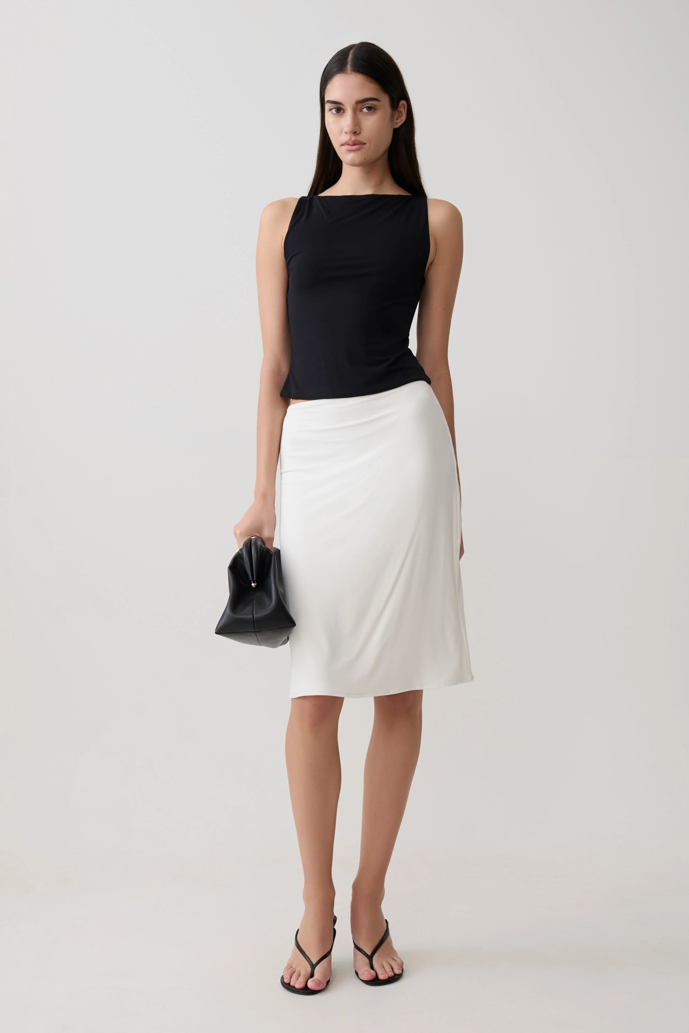 Nicolette Sleeveless Tank Top - Black - Image 6