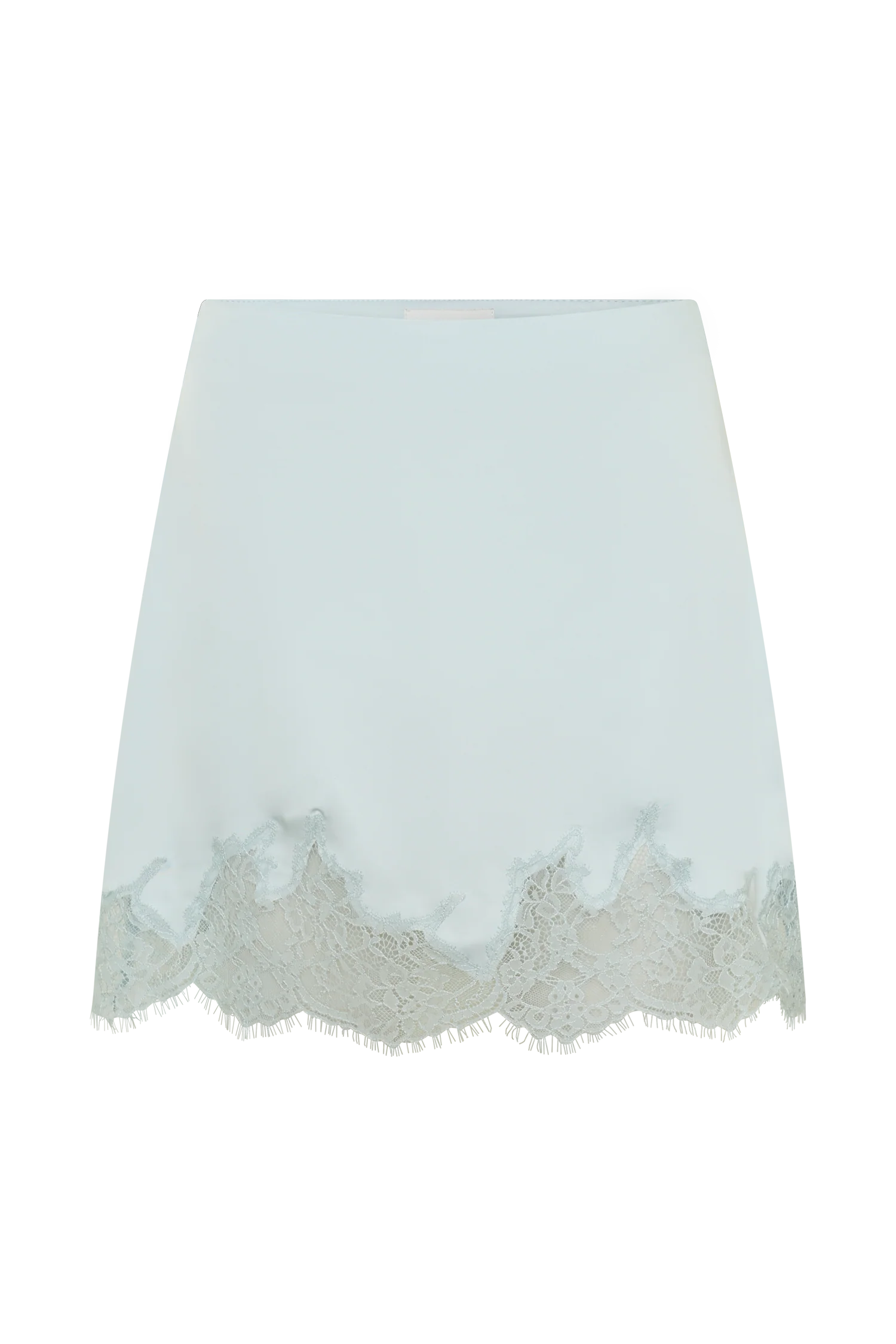 Nina Lace And Satin Mini Skirt - Ice Blue - Image 11
