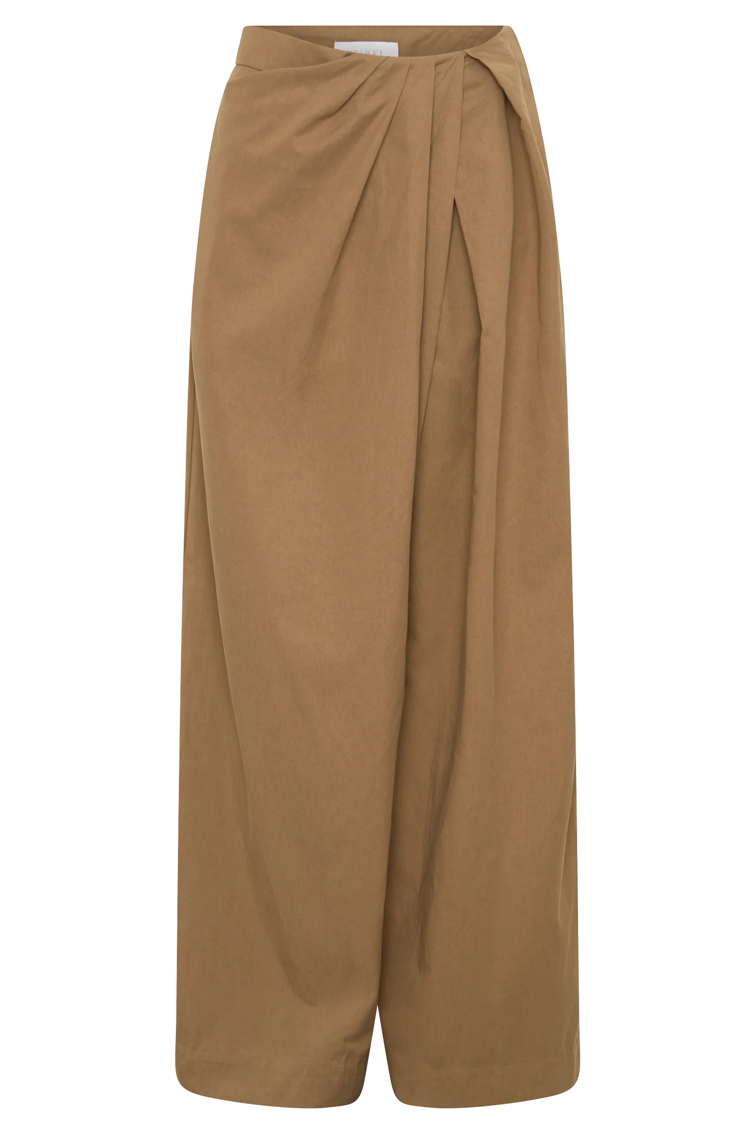 Owen Draped Wide Leg Pants - Mocha - Image 9