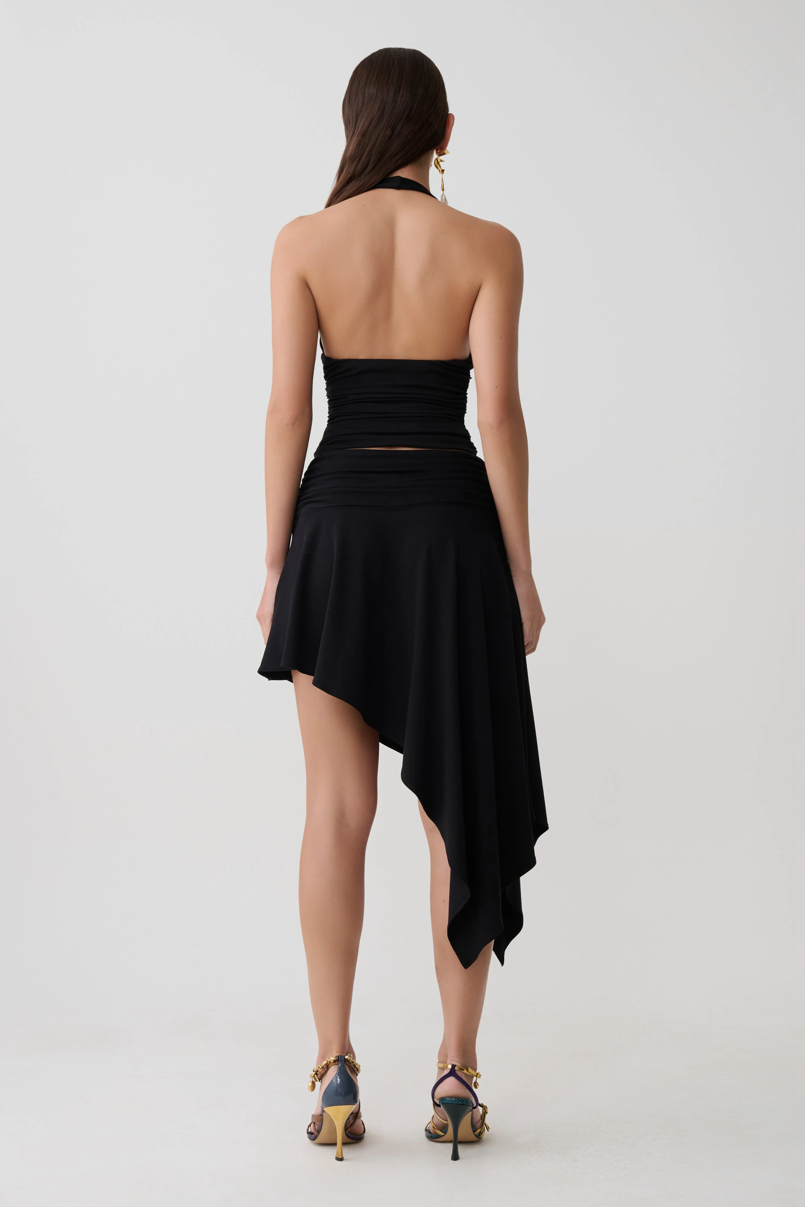 Peregrine Modal Gathered Halter Top - Black - Image 5