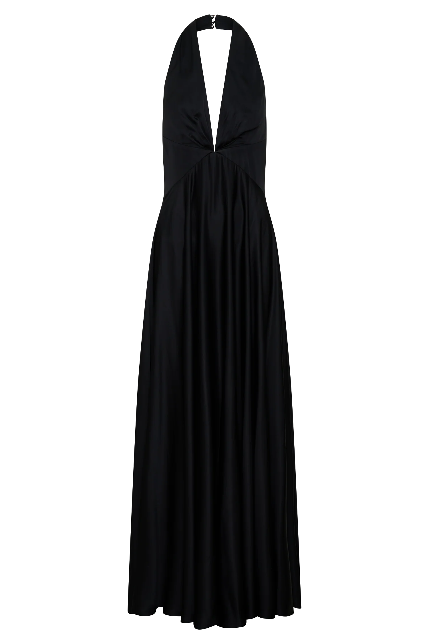 Rebecca Halter Buttoned Maxi Dress - Black - Image 9