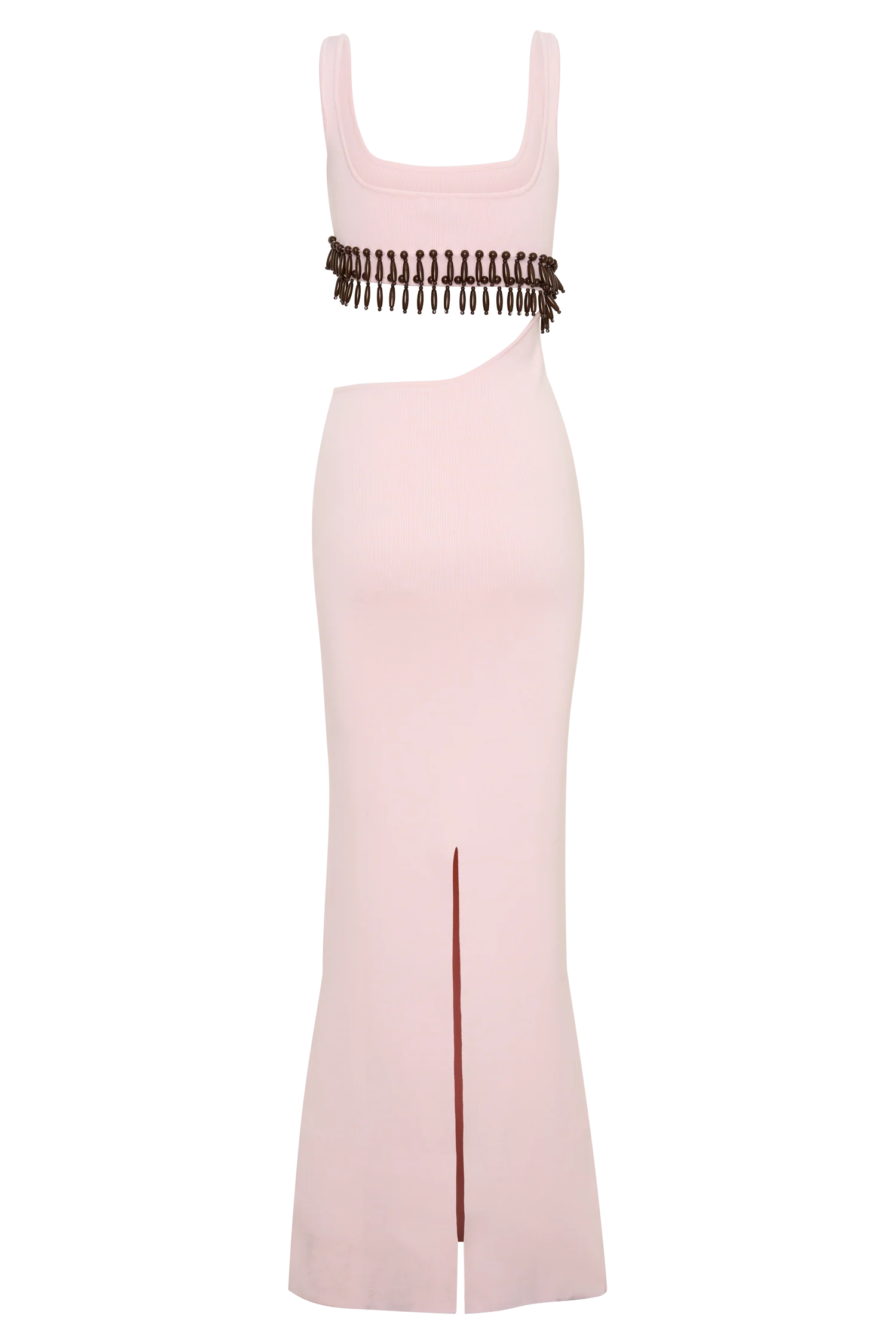 Ruvic Knit Maxi Beaded Dress - Baby Pink - Image 8