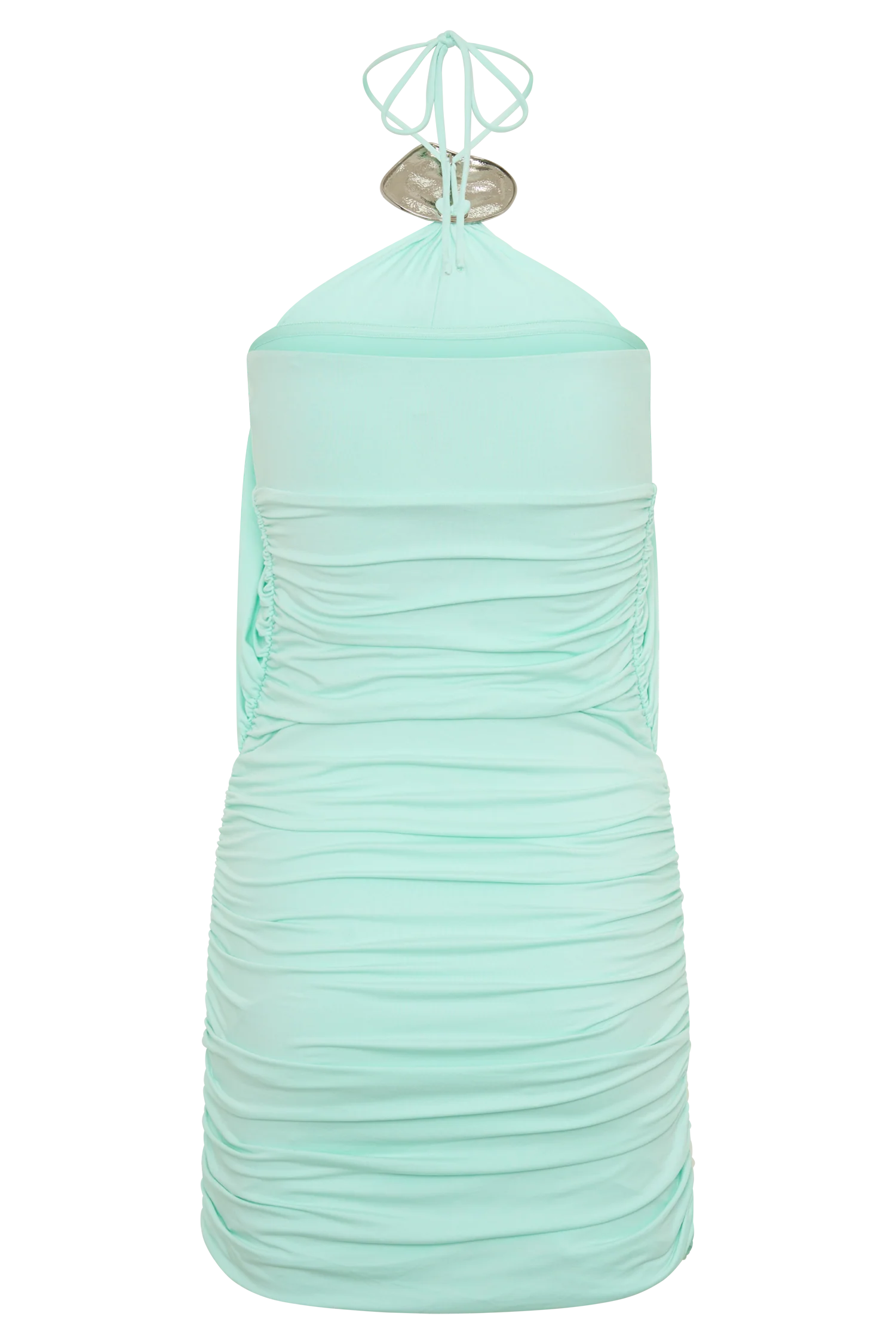 Sade Halter With Hardware Mini Dress - Sea Blue - Image 8