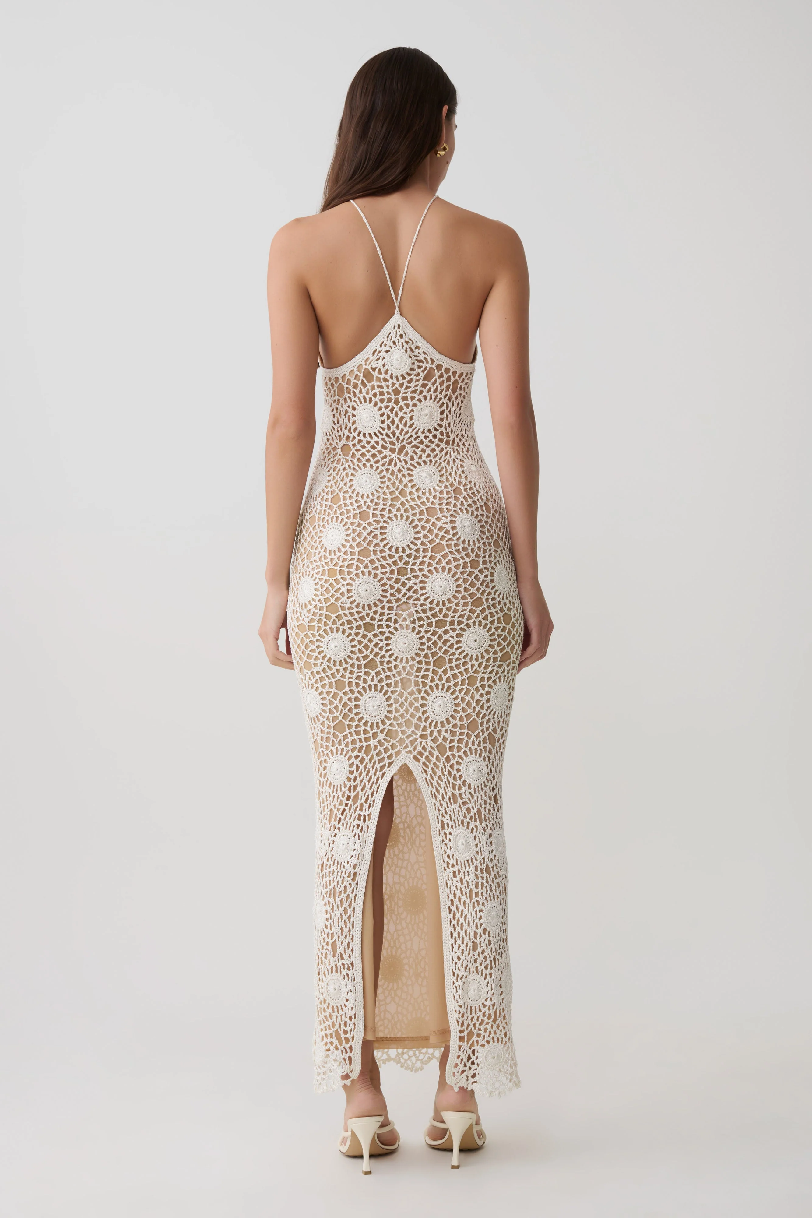 Sam Halter Hand Crochet Maxi Dress - Ivory - Image 2