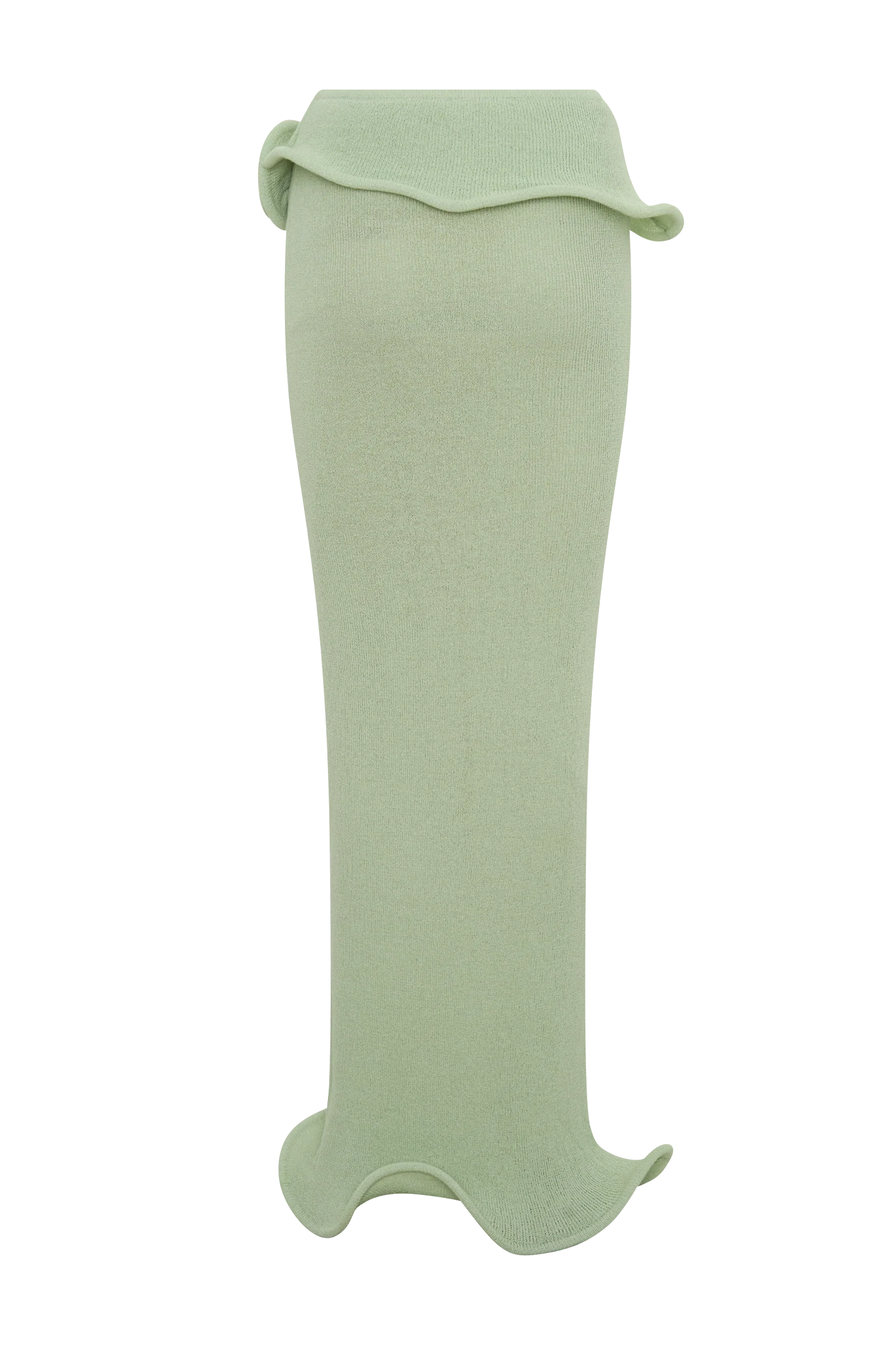 Samira Knit Wired Maxi Skirt - Pastel Green - Image 8