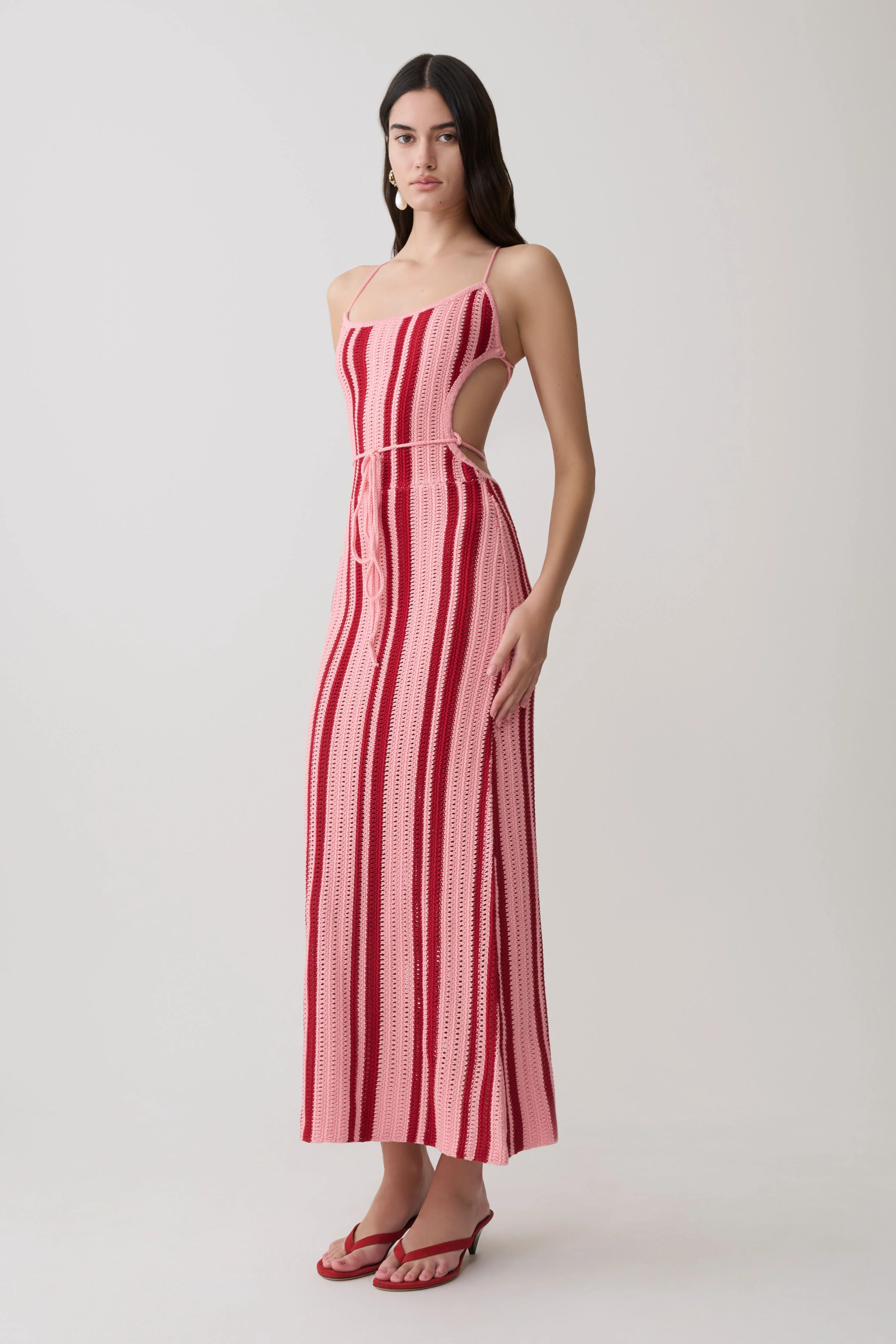 Shepherd Crochet Halter Maxi Dress - Pink - Image 3