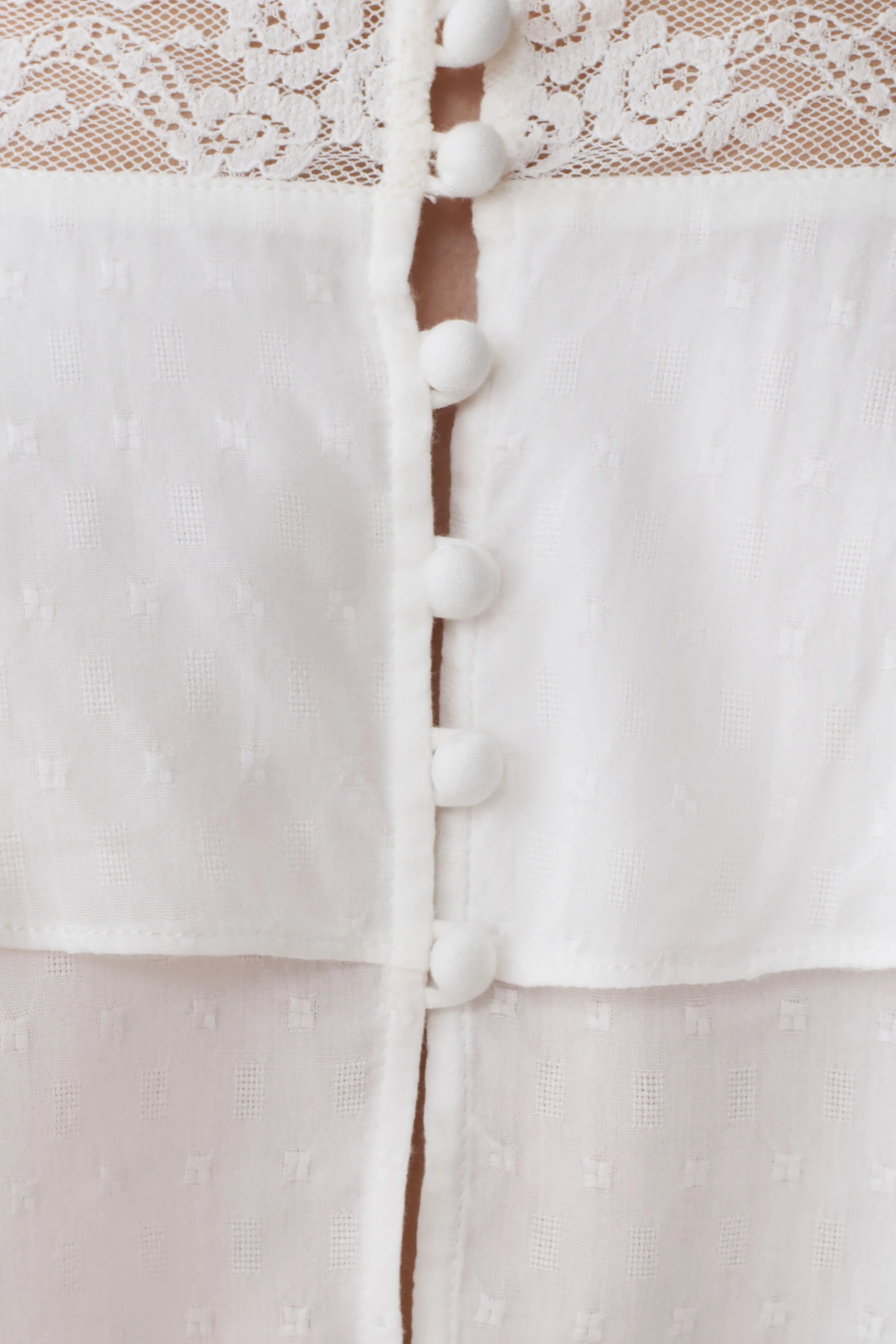 Skylar Lace Sleeveless Crop Top - White - Image 9