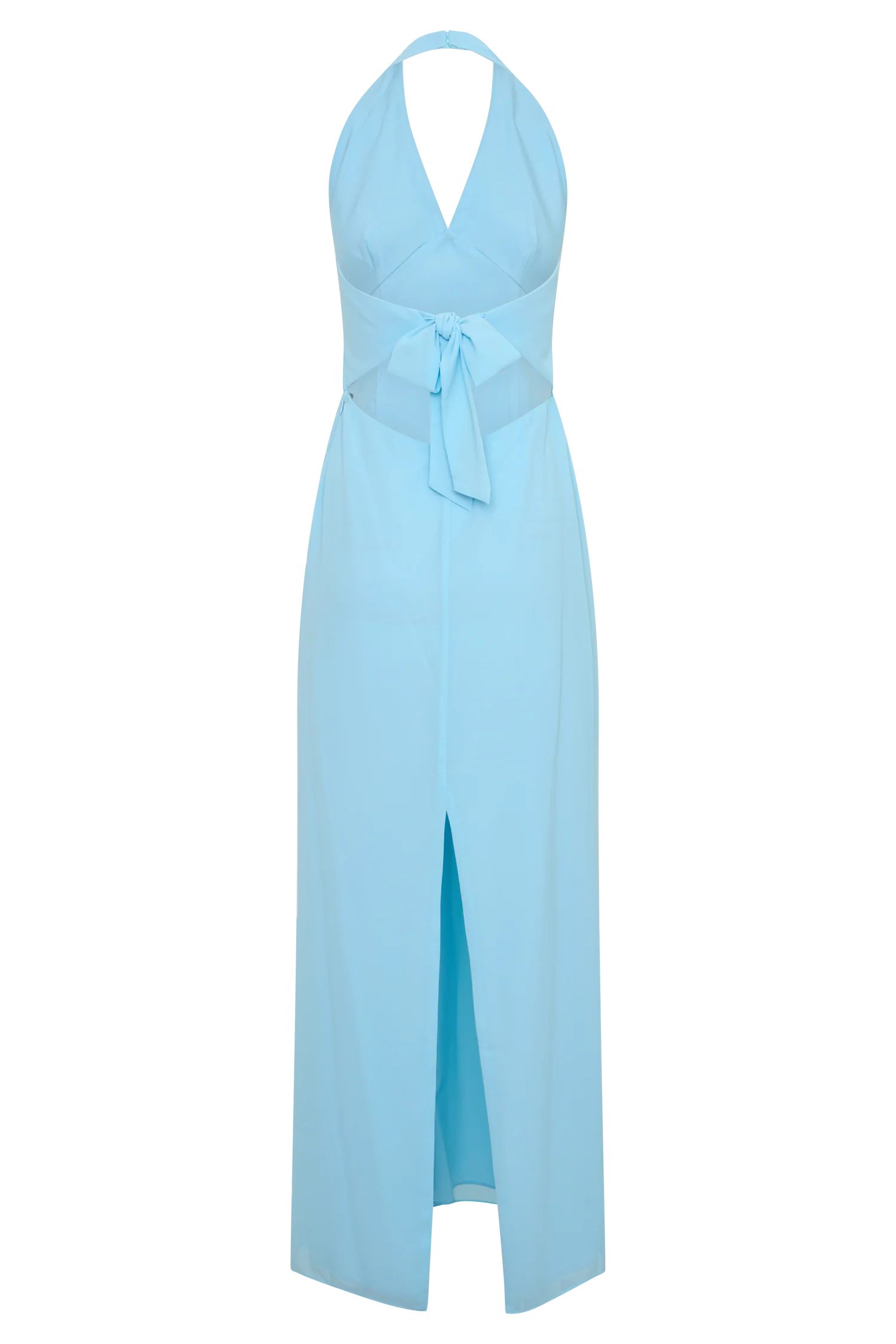 Valentina Chiffon Halter Maxi Dress - Pale Blue - Image 8